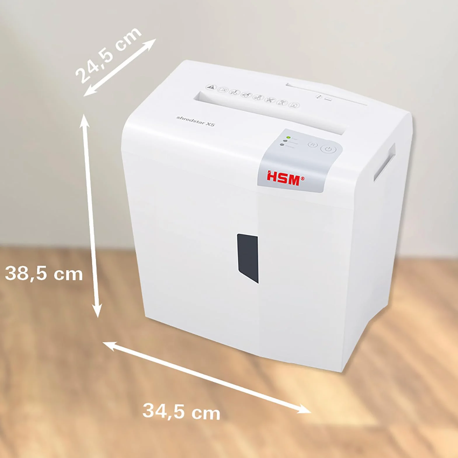 HSM Shredstar X5 niszczarka dokumentów, poziom bezpieczeństwa P-4, 5 arkuszy (cięcie cząstek) z niszczarką CD