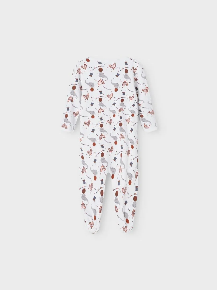 NAME IT Kapcie dla niemowlęcia/dziecka Uniseks - dzieci Nbnnightsuit 2p W/F Grey Mel Circus Noos