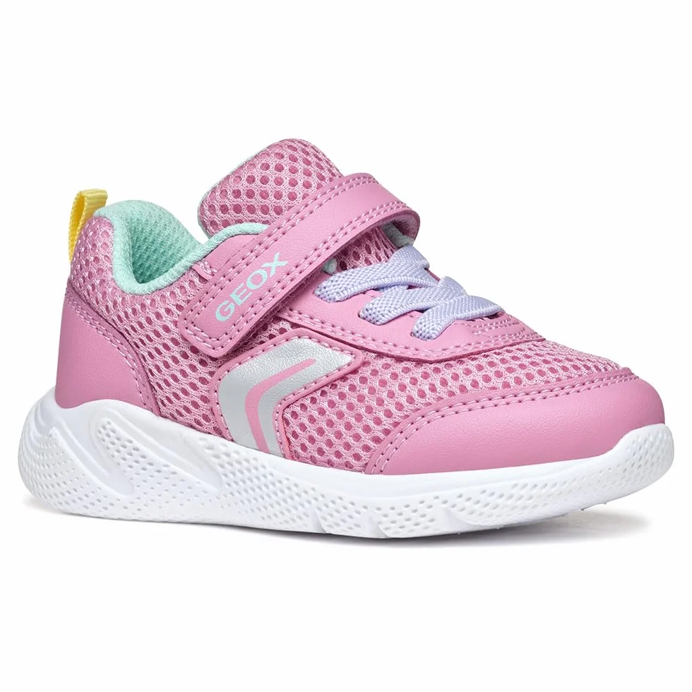 Geox Niemowlęta B SPRINTYE Girl D Sneakers, różowe/Watersea, 22 EU, różowy, 22 EU
