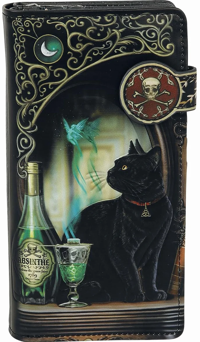 Nemesis Now B4863P9 Absinthe wytłaczana torebka Lisa Parker 18,5 cm, PU, czarna