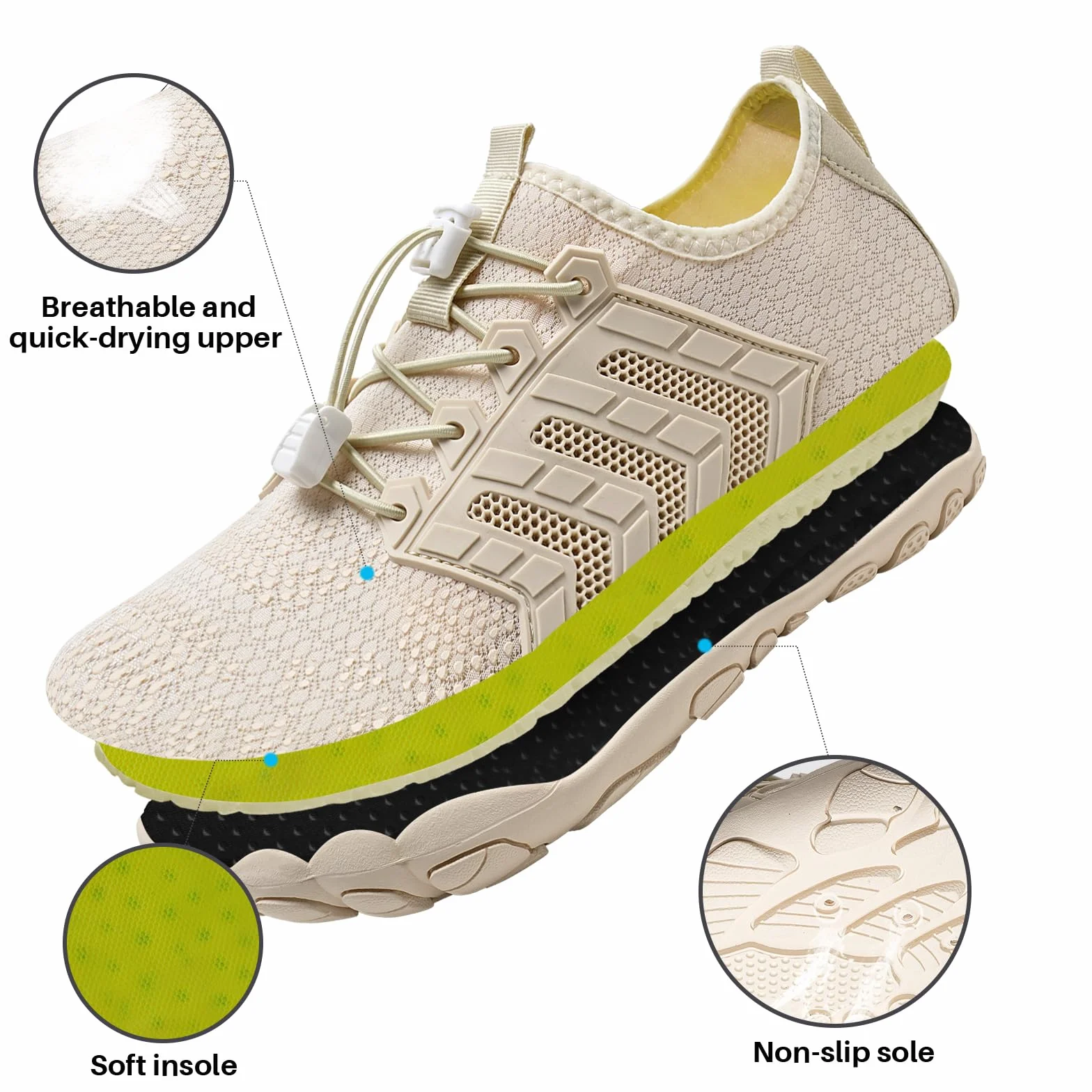 IceUnicorn Buty do chodzenia na boso, damskie i męskie, buty fitness, buty na plażę, buty do pływania