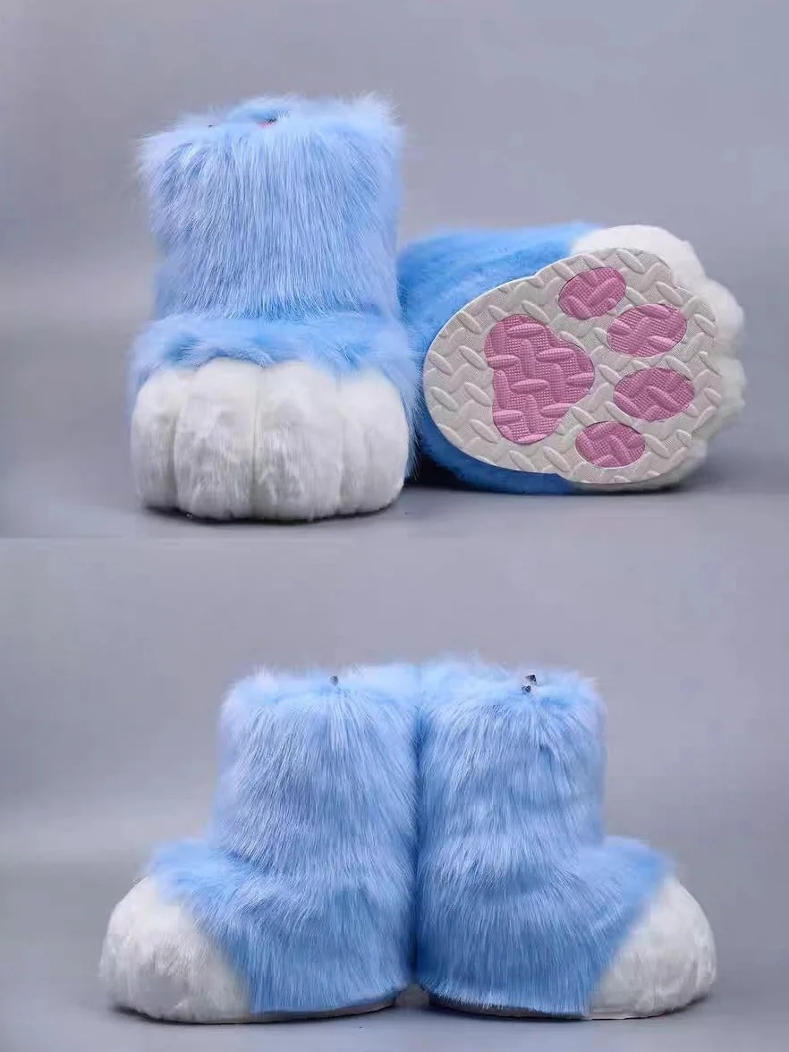 Furry Fursuit Łapy Stopy Buty Slip-On Śliczne Cosplay dla komiksów Konwencje Anime Spotkania Halloween Imprezy kostiumowe