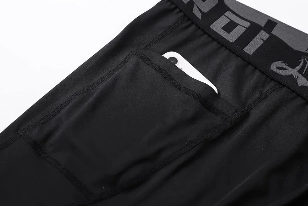 LAFROI Men's Quick Dry Cool Compression Fit Tights Shorts Waistband-YSK09