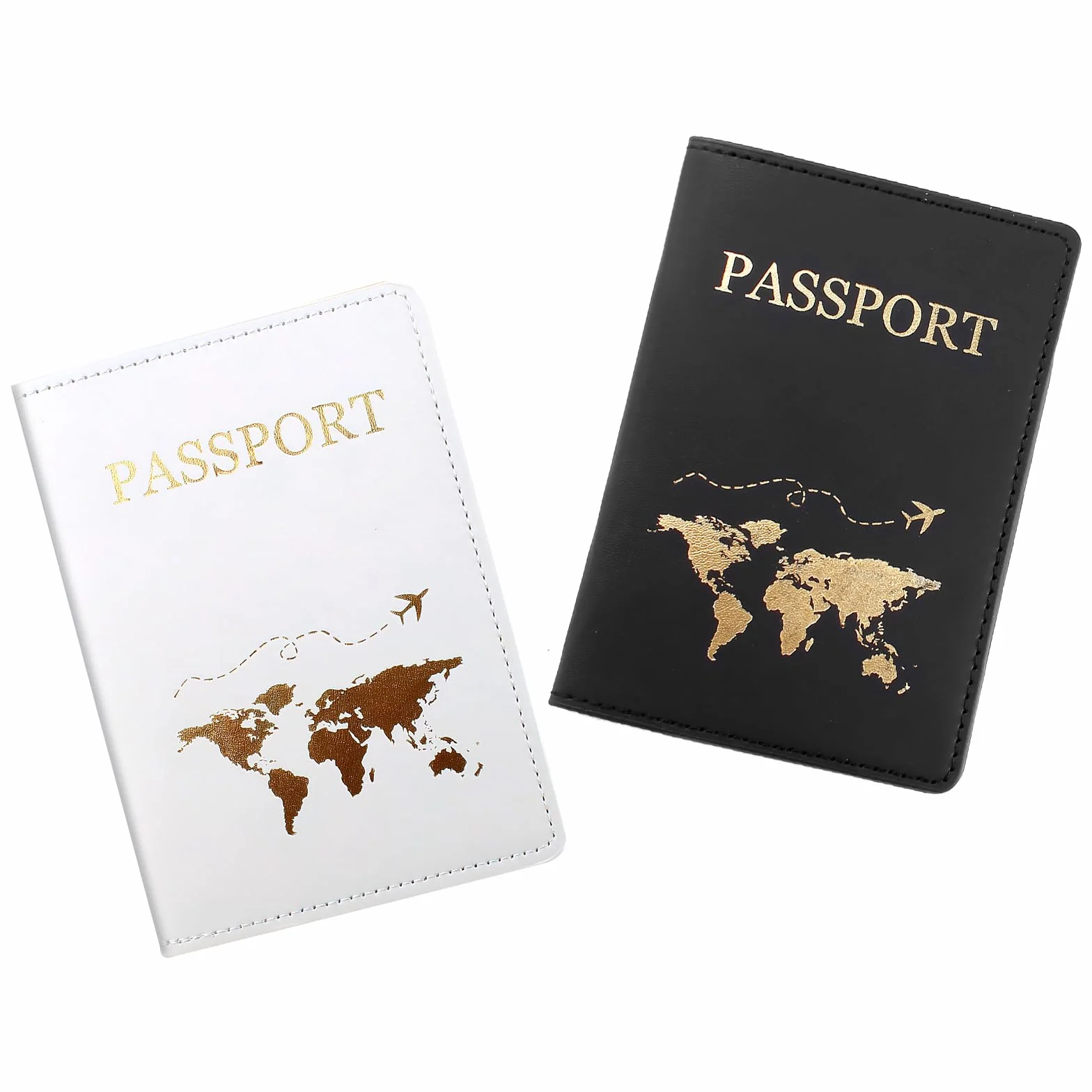 DAWRIS 2 sztuki etui na paszport, etui na paszport z personalizacją, etui na paszport z skóry PU, etui na dokumenty podróżne, etui na wizytówkę, etui na karty kredytowe, etui na dokumenty