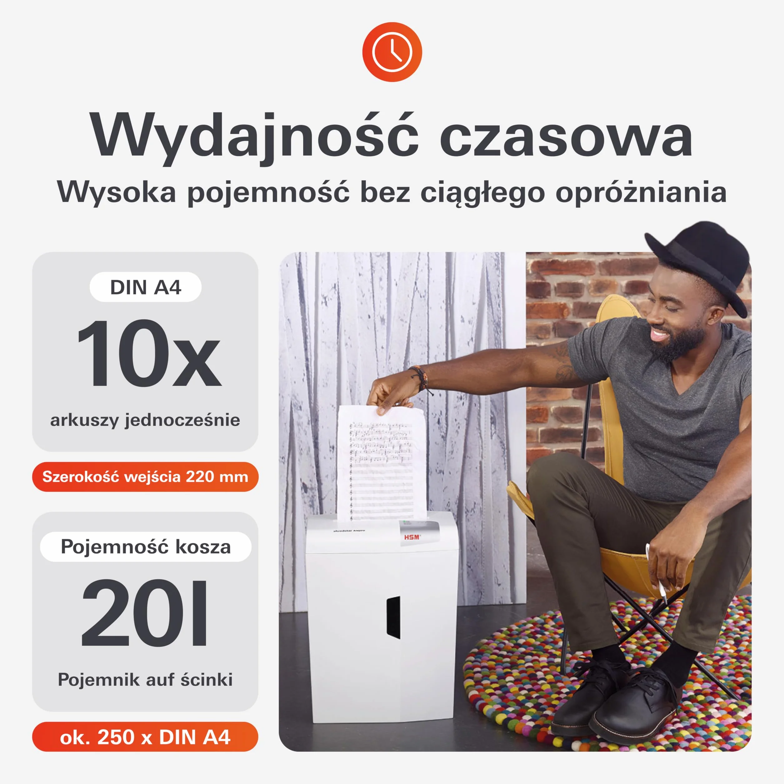 Hsm Shredstar X10 1045111 Niszczarka, Biały, do 10 arkuszy