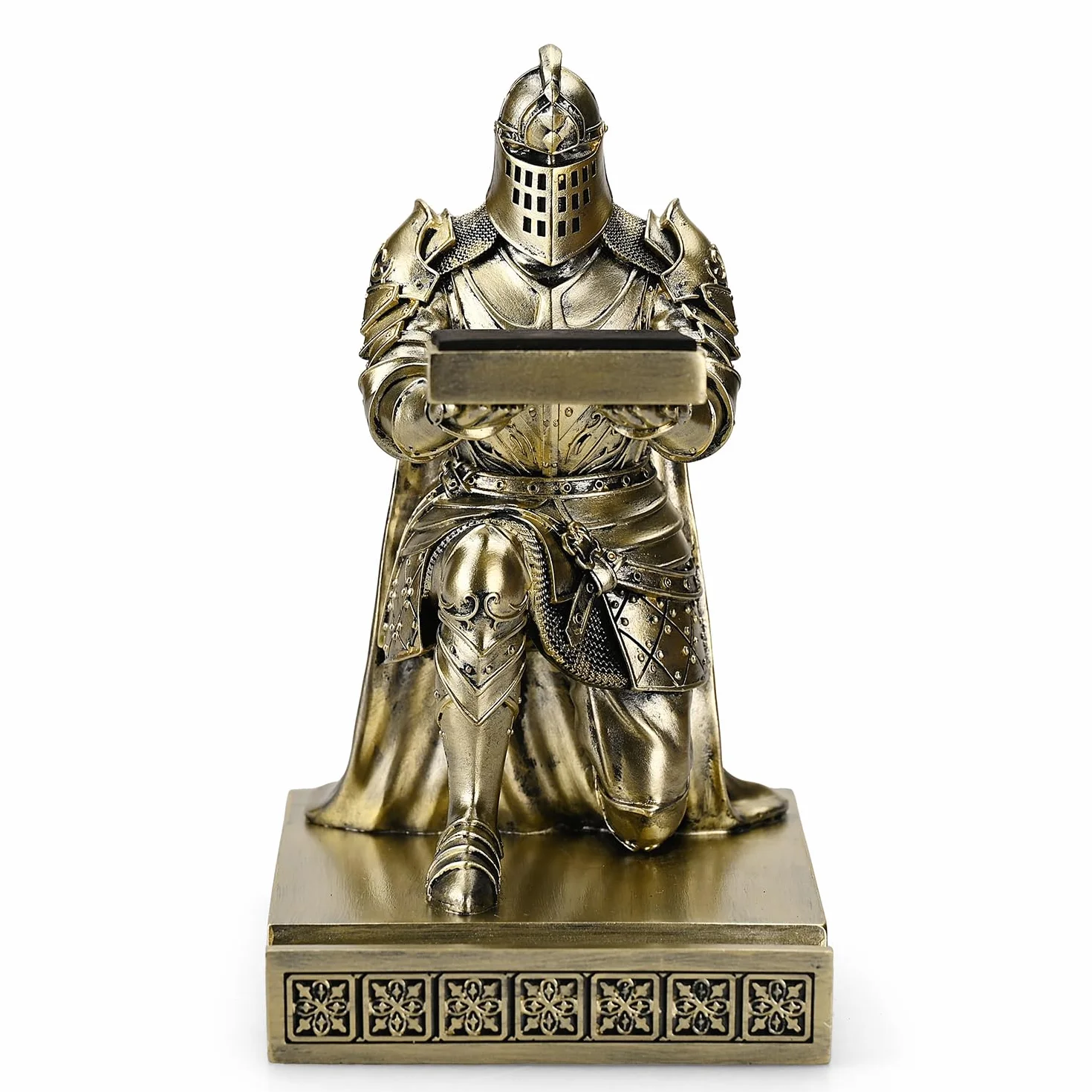 King's Guard stojak na zegarki, okulary, biżuteria, bransoletki, naszyjniki, tace, piórniki, stojak na długopisy, z żywicy z rycerzem, stojak na telefon komórkowy, do biura i