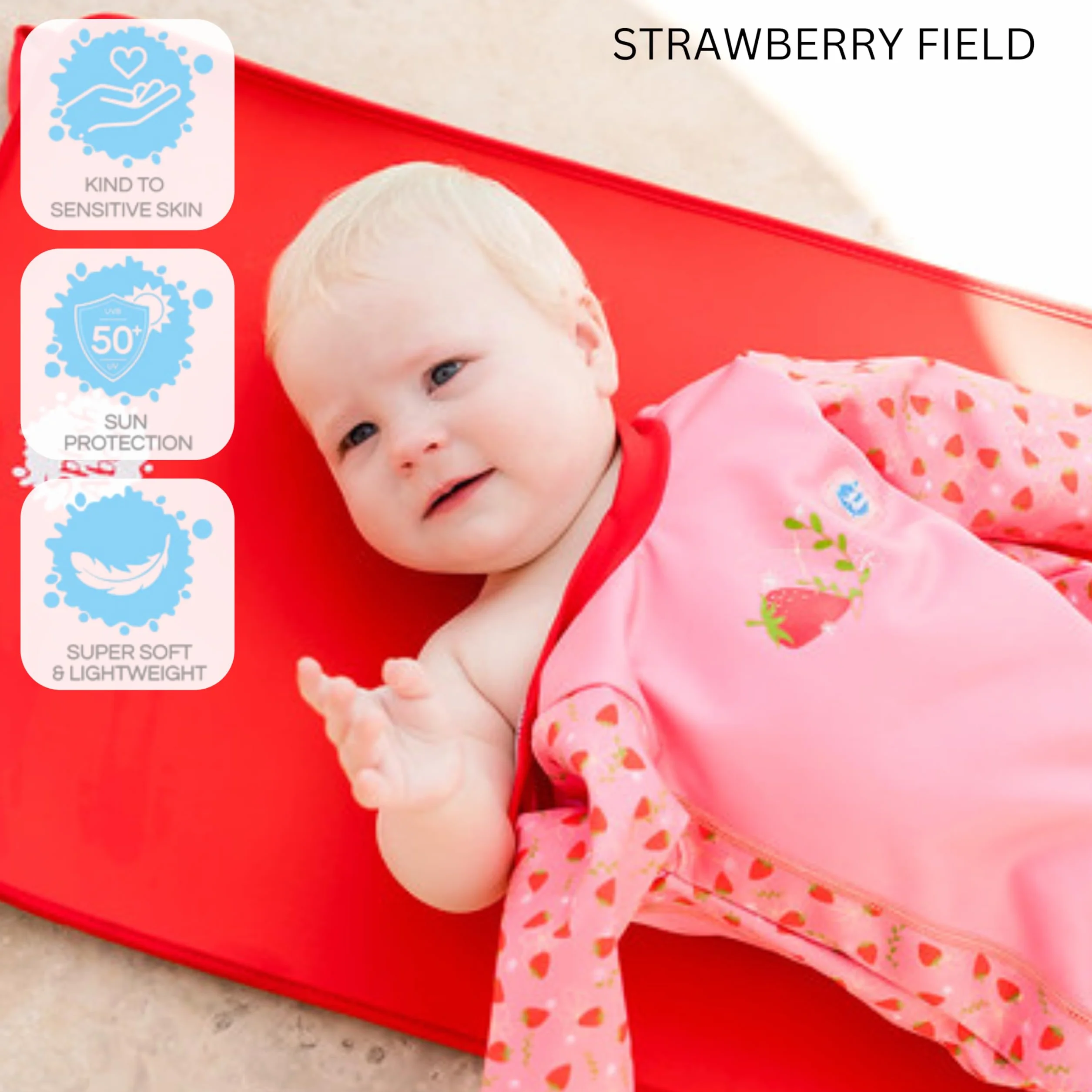 Splash About Warm in One Baby ocieplający kombinezon dla niemowląt, Strawberry Field, 6-12 miesięcy, Strawberry Field, 6-12 miesi?cy