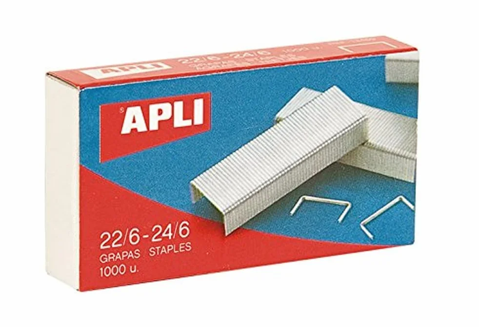 APLI 13469 - Opakowanie 1000 zszywek, 22/6-24/6