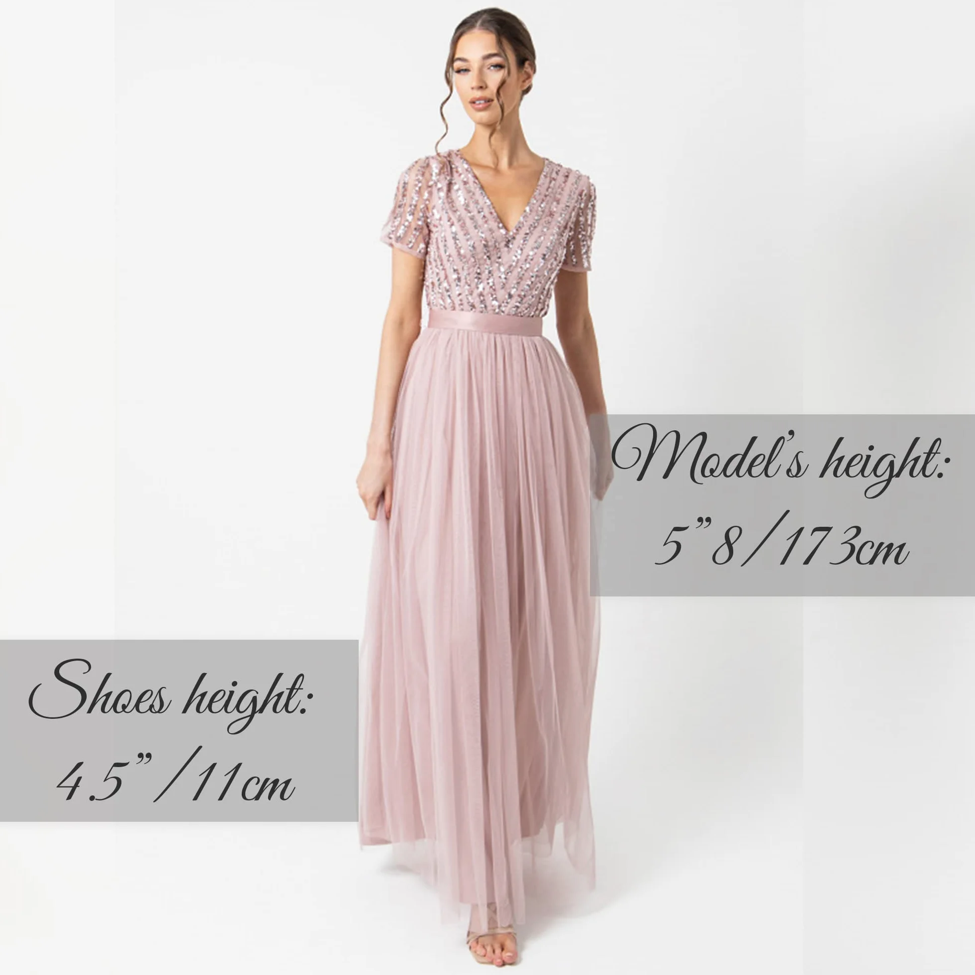 Maya Deluxe Sukienka druhny Kobiety Maya Deluxe Maxi Dress For Women Braidesmaid V-neck Plus Size Ball Gown Short Sleeves Długi Elegant Imperium Waist