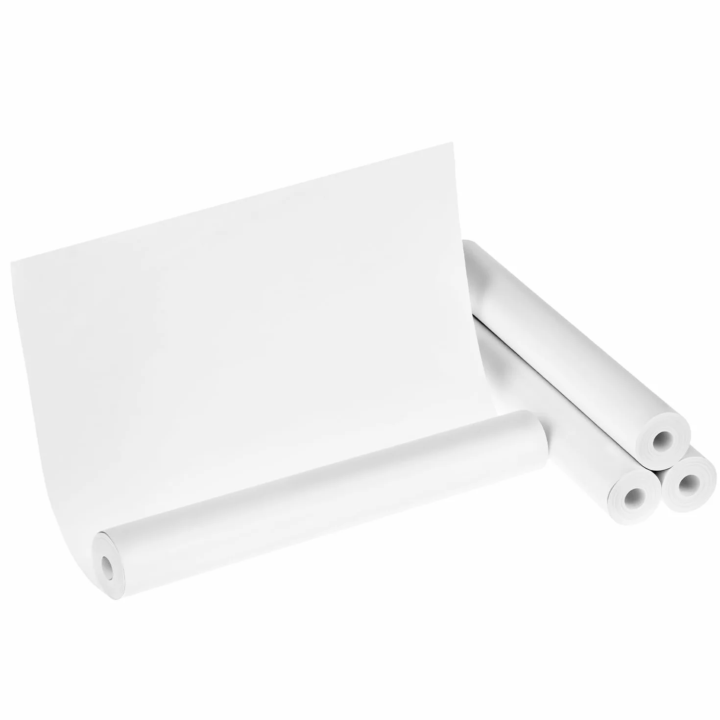 QWORK® Termiczny papier A4 do przenośnej drukarki, 100 arkuszy, szybkoschnący, 4 rolki