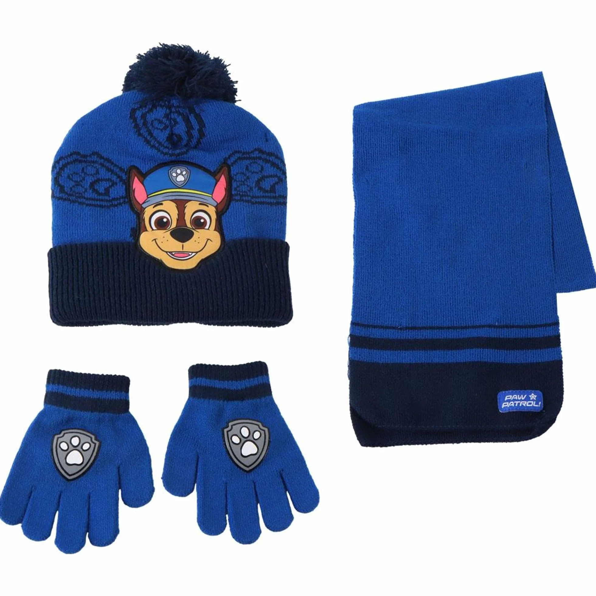 CERDÁ LIFE'S LITTLE MOMENTS Dziecięcy Infantil Gorro, Guantes Y Bufanda Psi Patrol Invierno-Conjunto Térmico Niños Y Niñas, idealny zestaw Frío z 3 szalami, rozmiar uniwersalny (3 sztuki)