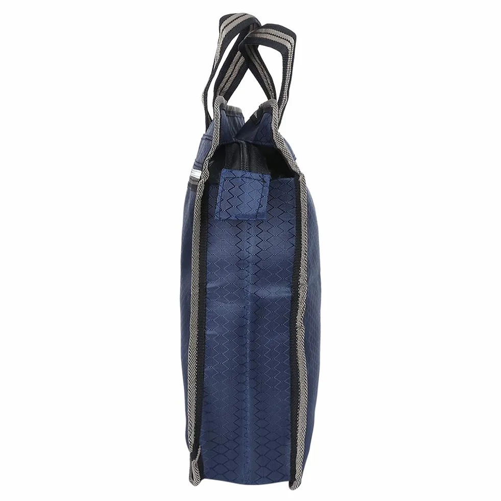 Zapinana na Zamek Torba na Dokumenty Biznesowa Portable Water Oxford Cloth Teczka Torebka Niebieski