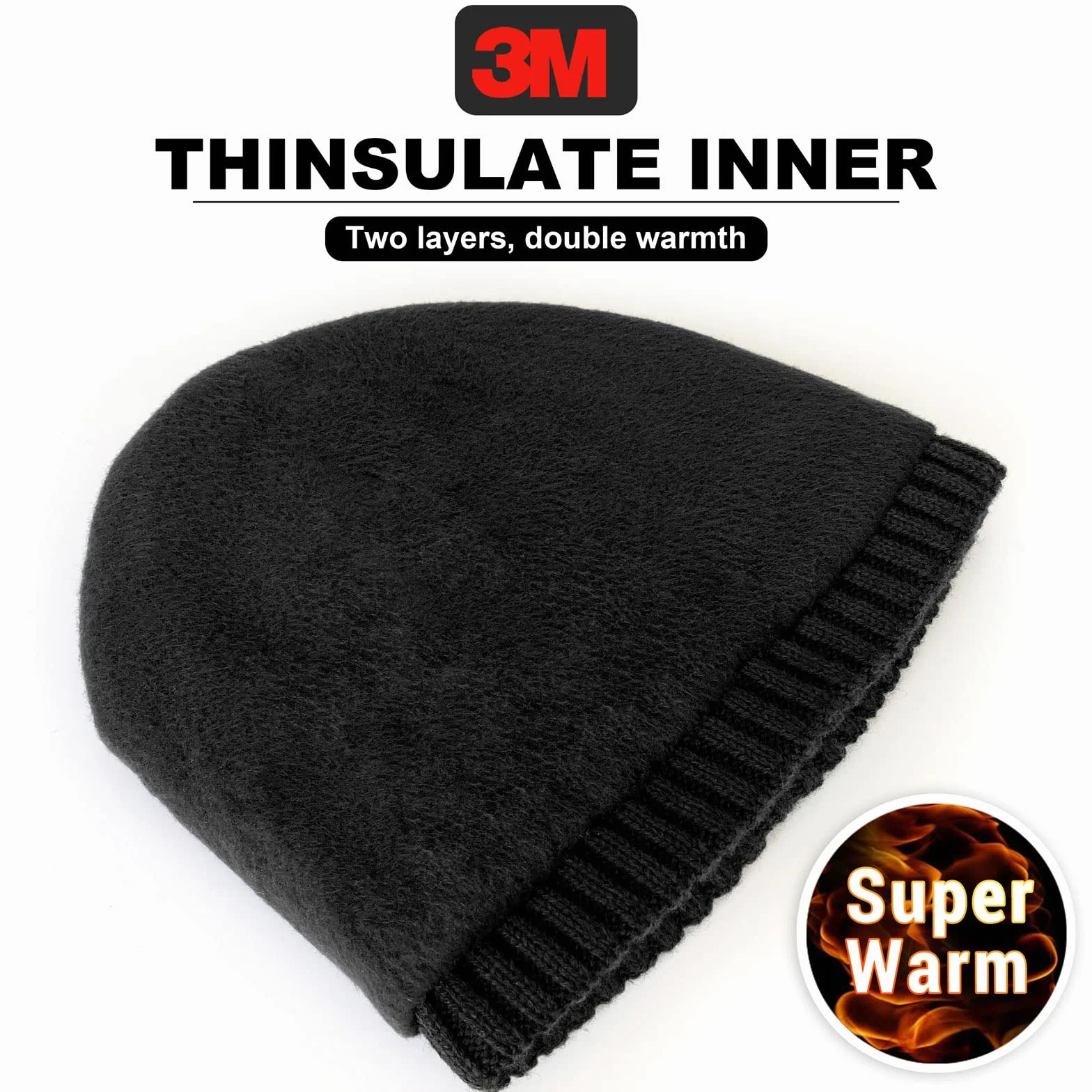 Męska Czapka Zimowa na Zimę, Thinsulate Ocieplenie i Wiatroszczelna Wełniana Beanie, Unisex Ciepła Strickmütze dla Kobiet i Mężczyzn