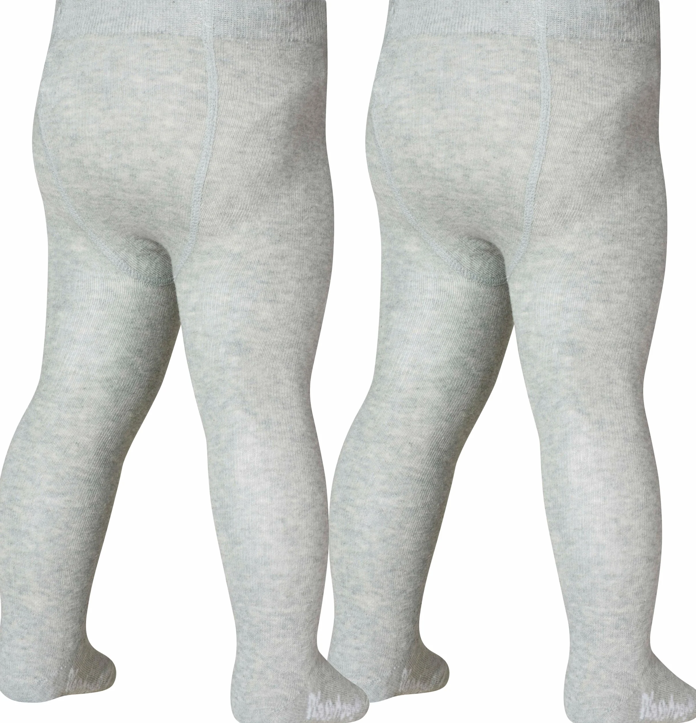 Playshoes Unisex Rajstopy dziecięce gładkie podwójne opakowanie 499101, 37 - szary/melanż, 98-104, Szary/Melanż, podwójne opakowanie, 98-104