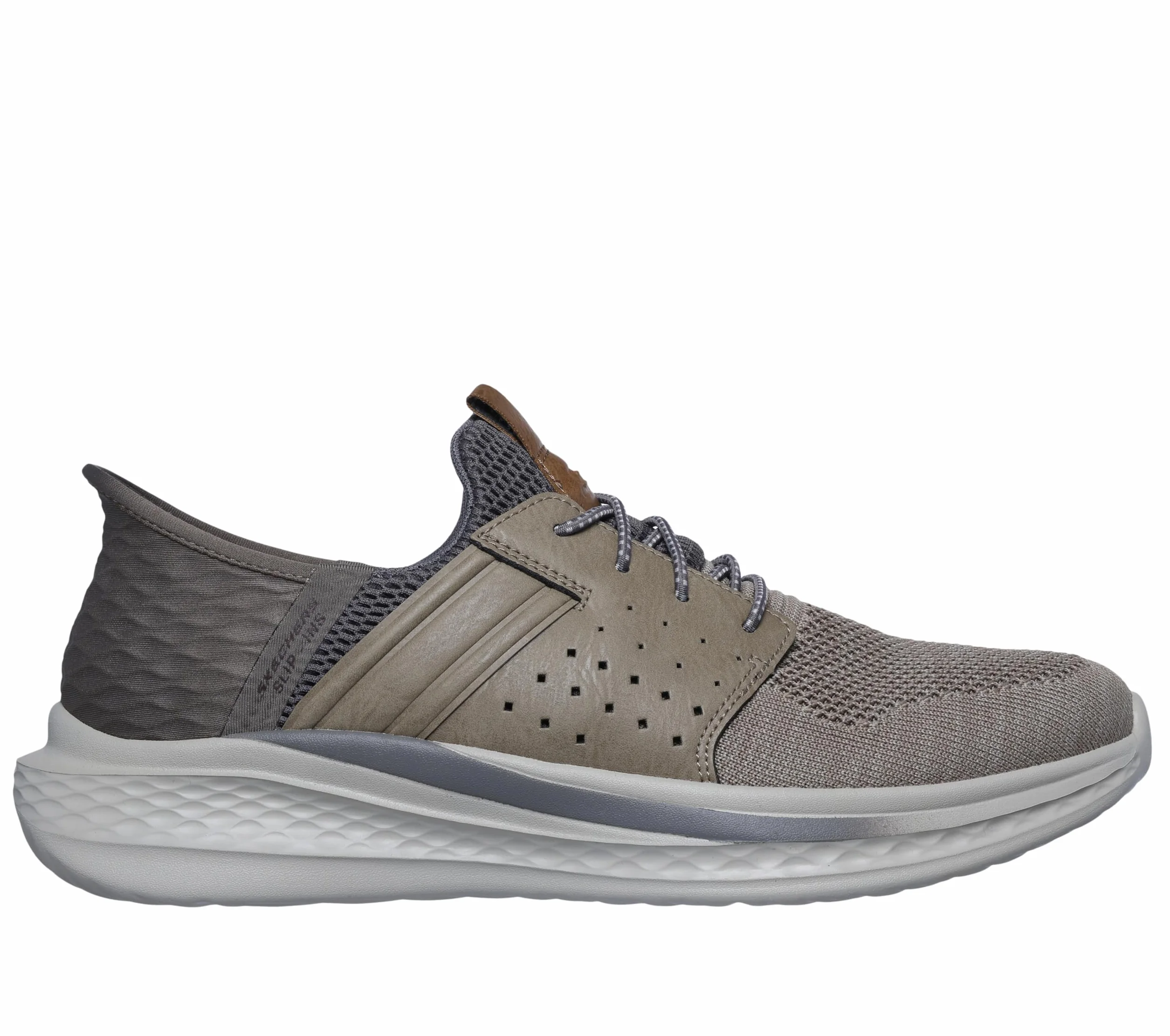 Skechers Męskie mokasyny wsuwane Slade-Ocon bez użycia rąk, BEŻOWY, 43 EU
