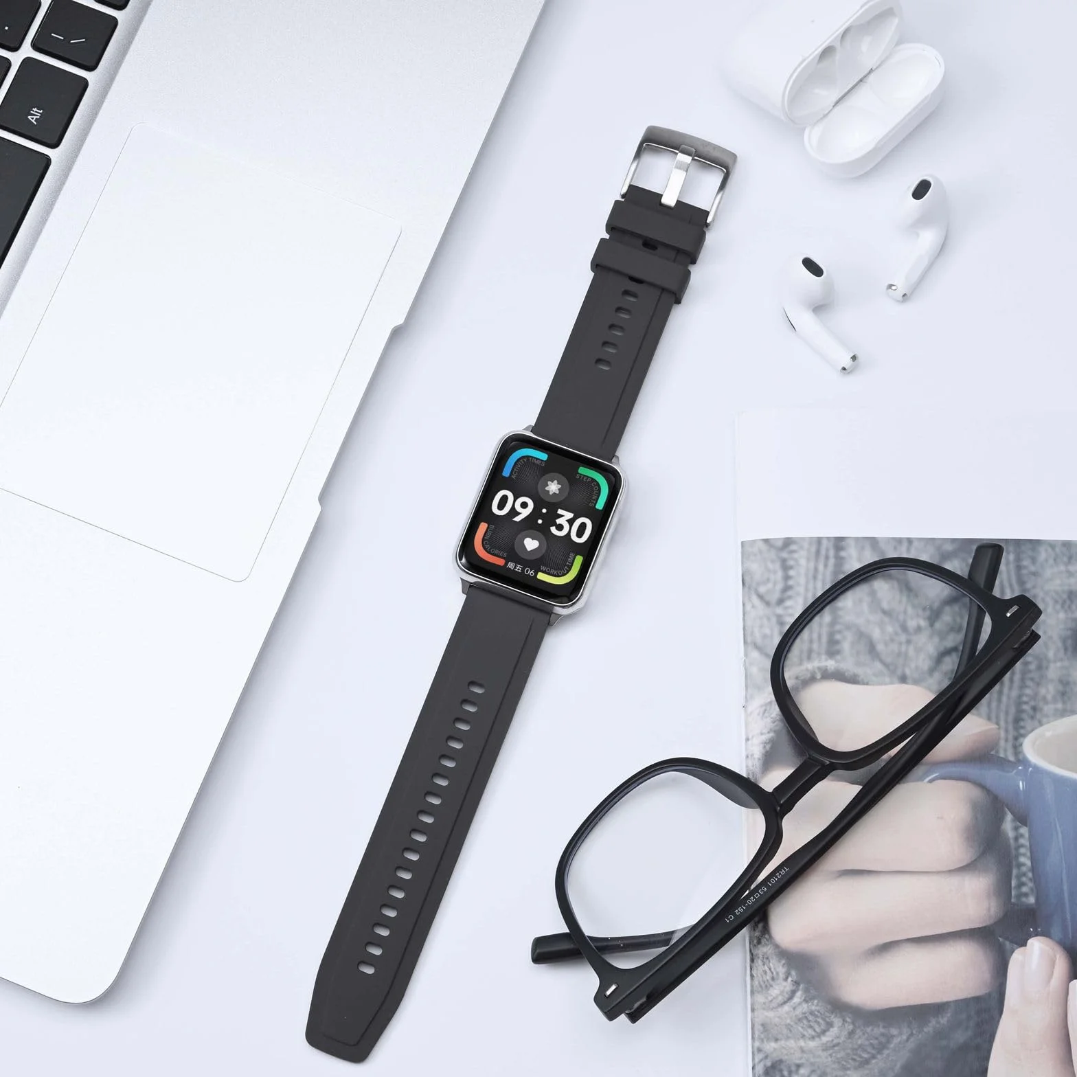 BISONSTRAP Elastyczny pasek do zegarka 18, 20, 22, 24 mm, silikonowy, pasek do zegarka dla mężczyzn i kobiet, szybkie zapięcie, zapasowy pasek