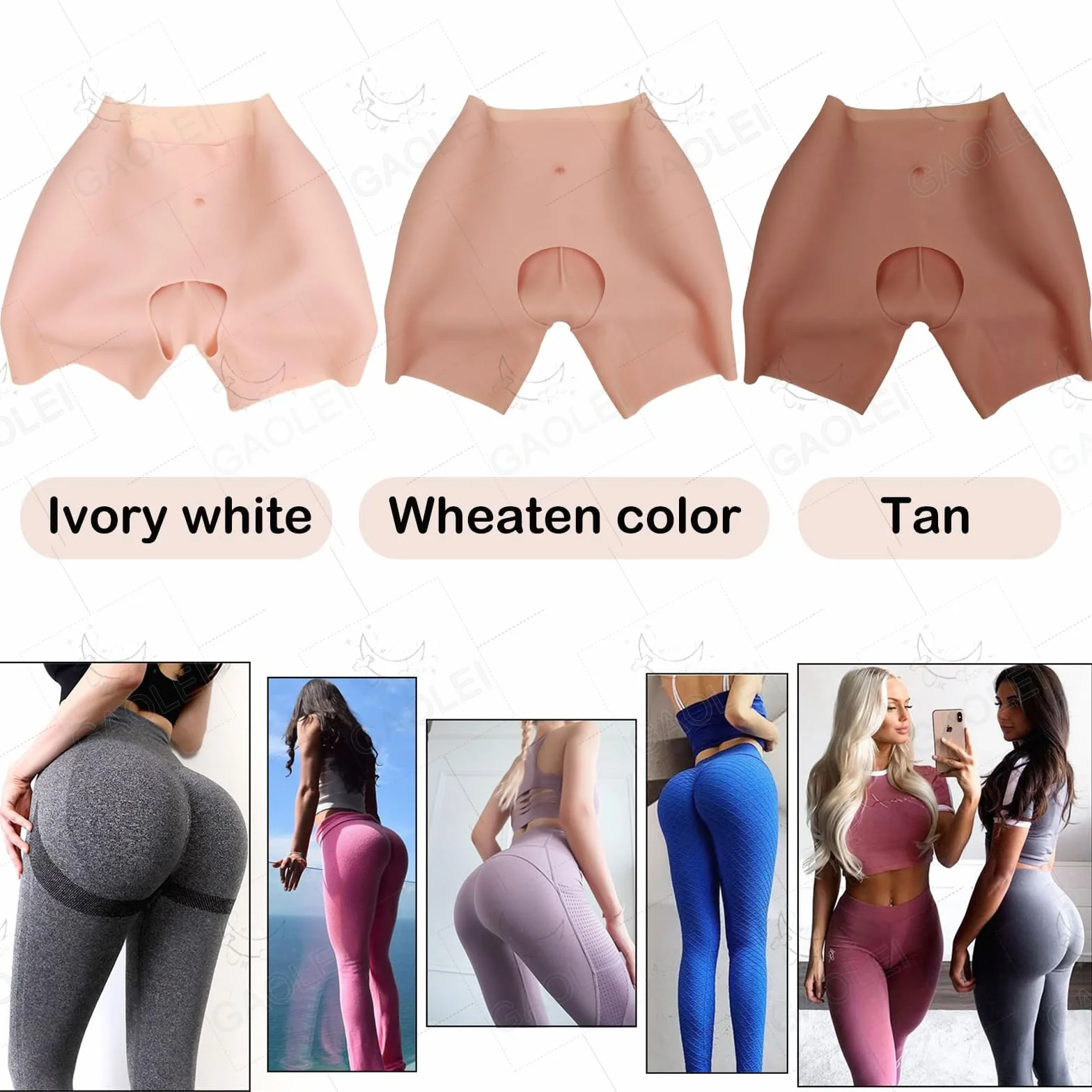 Adima Silikonowe majtki z fałszywymi pośladkami Plump Hip Lift Enhancer Spodenki Pośladki Shaper Control Majtki dla kobiet Cosplay Drag Queen