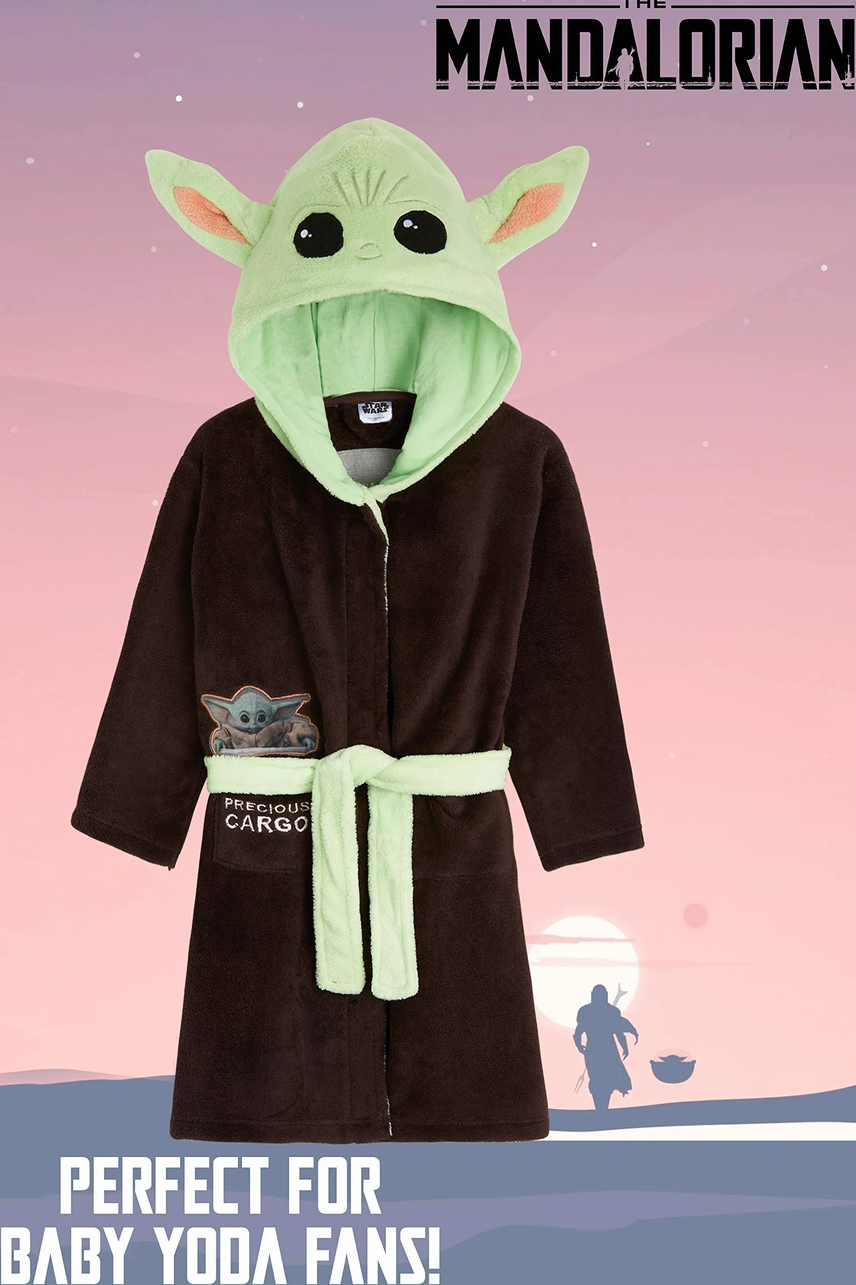 Gwiezdne Wojny Baby Yoda szlafrok dla dzieci, Mandalorian, szlafrok dla chłopców