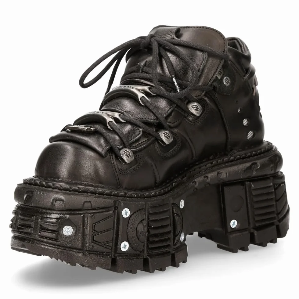 New Rock Skórzane buty na platformie M.TANK106NLACE-c1