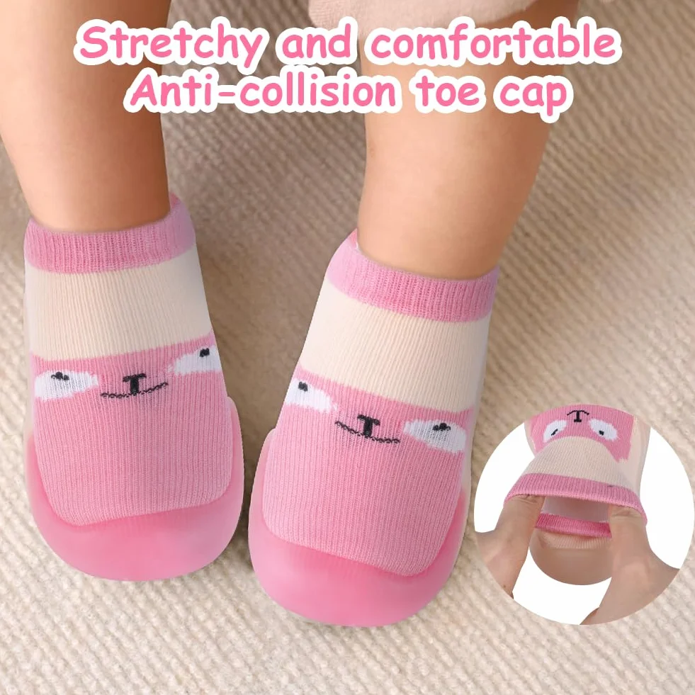 Aolso Buty dziecięce skarpety, buty na pierwsze kroki, antypoślizgowe buty dla dzieci z gumową podeszwą