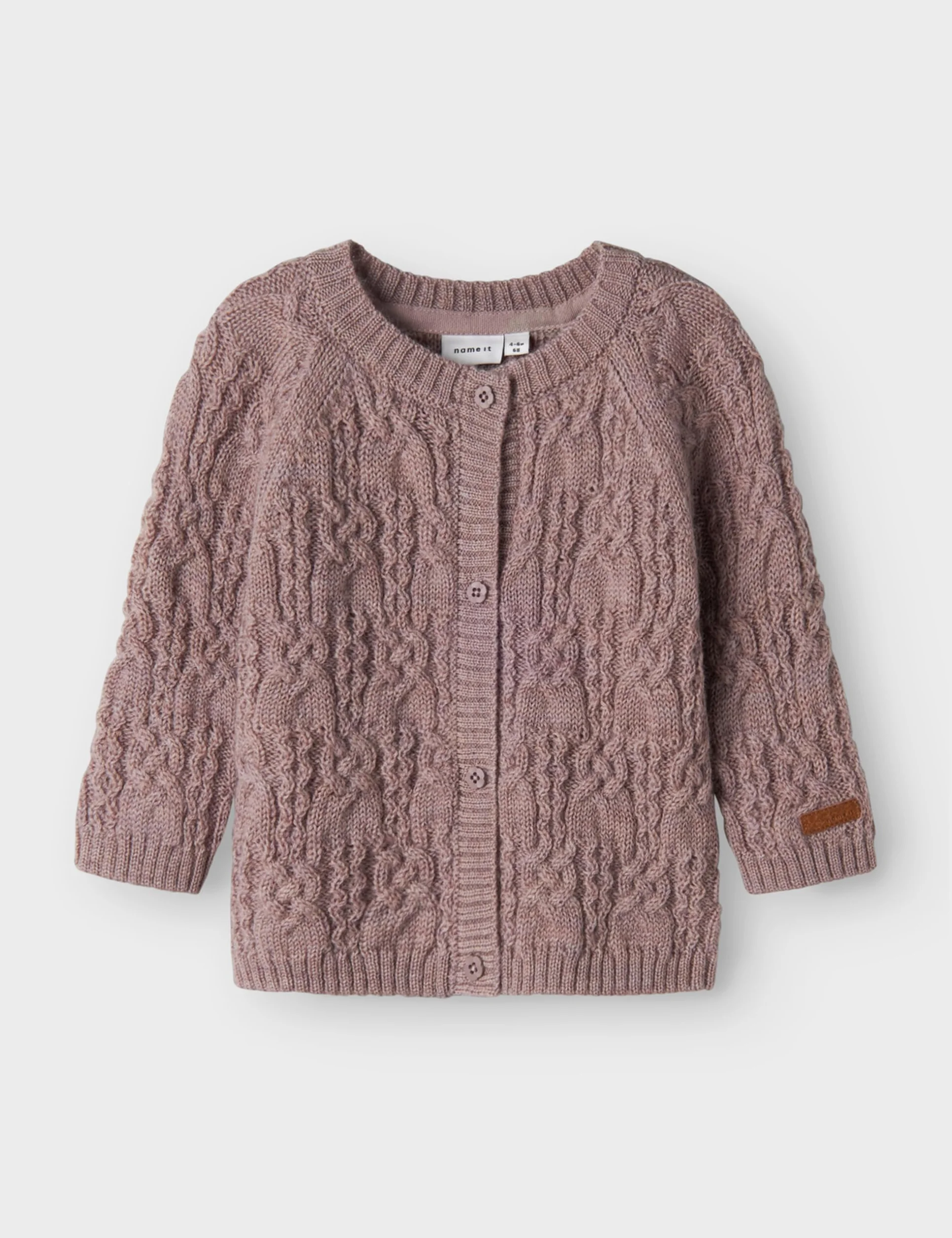NAME IT Kardigan Niemowlęta - dziewczynki Nbfwrilla Wool Ls Knit Card
