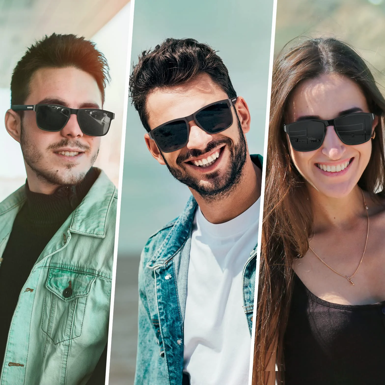 Okulary przeciwsłoneczne Polarized dla mężczyzn i kobiet Ochrona UV400 Klasyczne kwadratowe okulary przeciwsłoneczne Lekka oprawka do jazdy samochodem, wędkowania, podróży, uprawiania sportu
