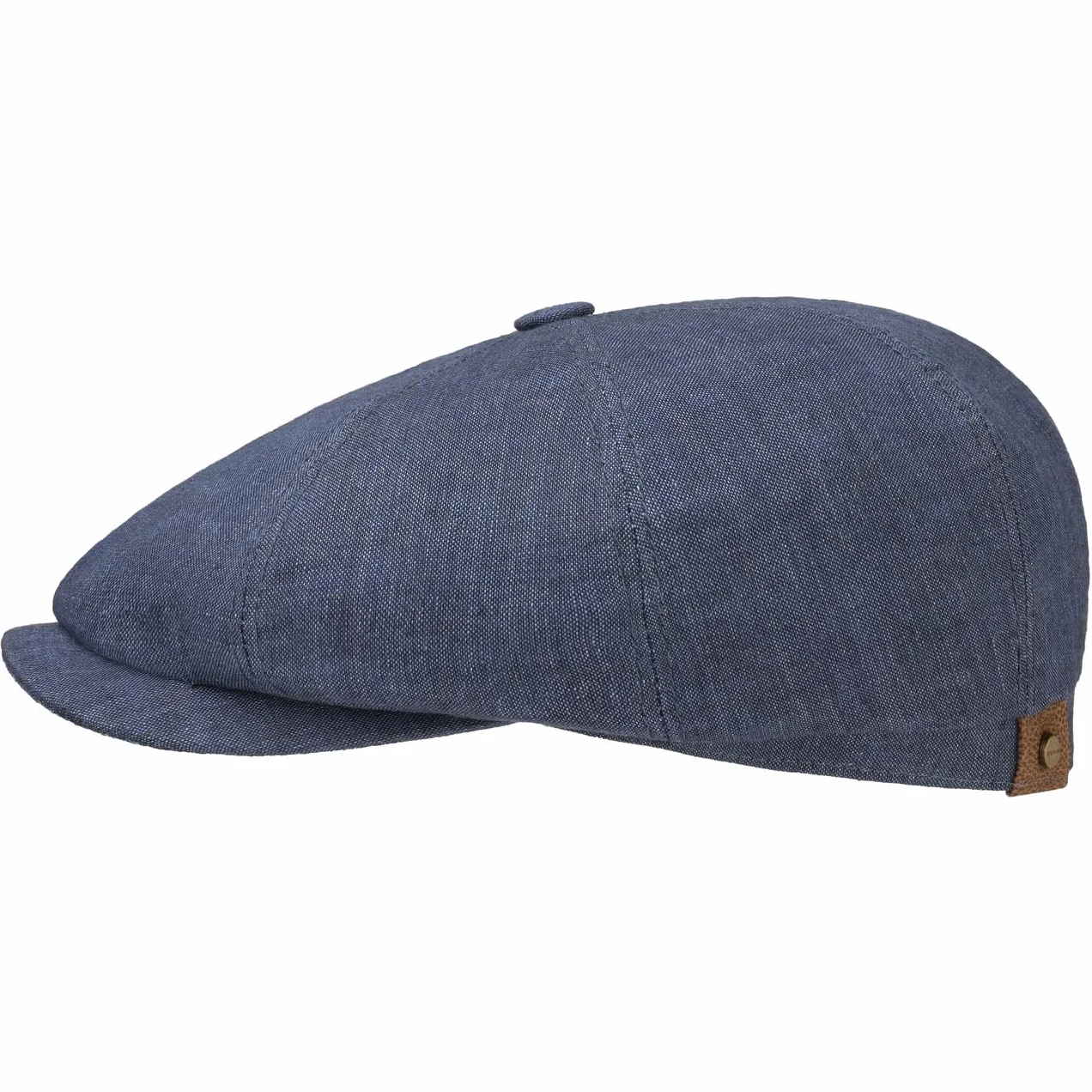 Stetson Kaszkiet Lniany HatterasKobiety/Mężczyźni - Made in the EU newsboy cap czapka z lnu daszkiem daszkiem, podszewką wiosna-lato Lato