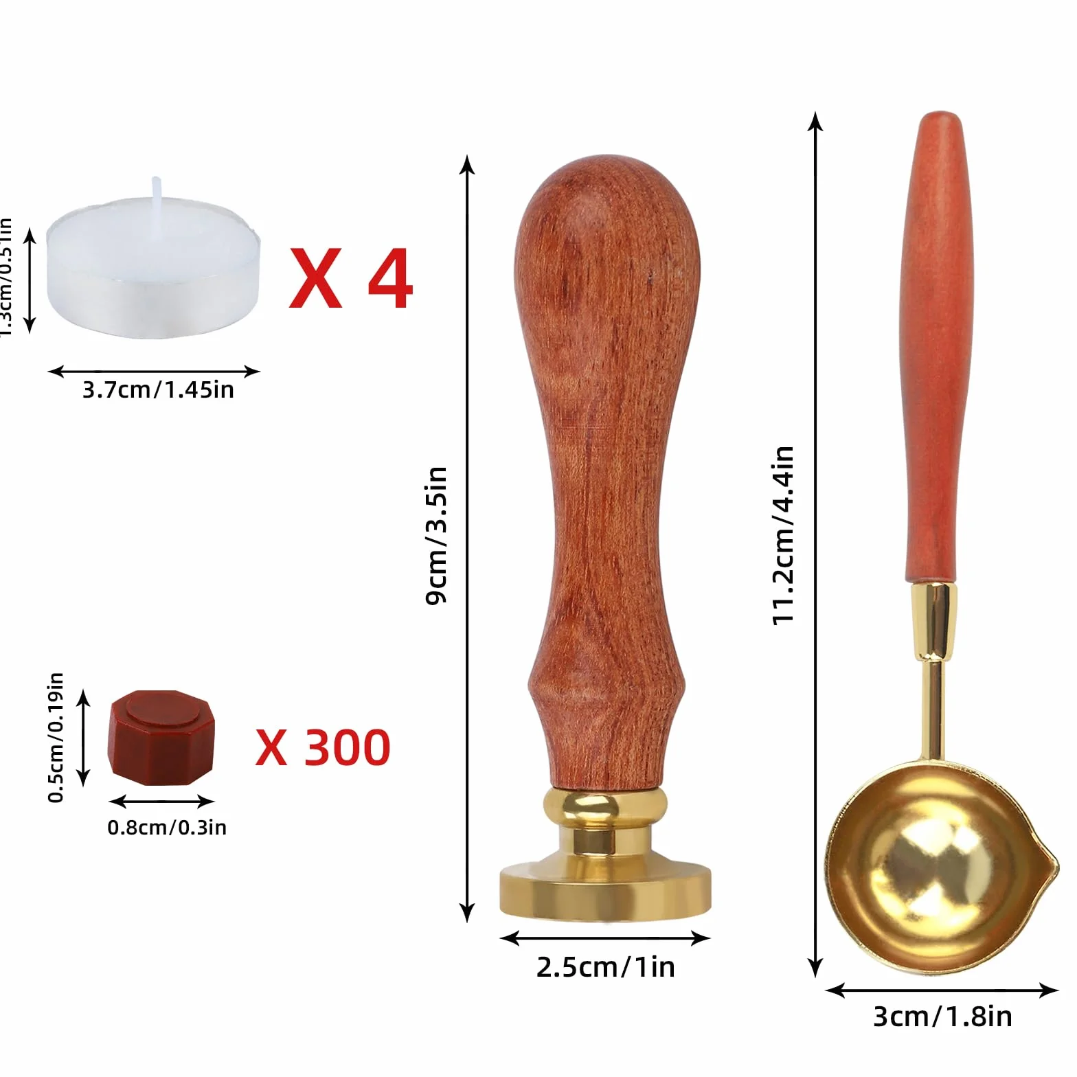 Zestaw wosków pieczęciowych, 300 sztuk wosku do kopert, zaproszeń, kart, prezentów/stempli woskowych w stylu vintage (czerwony vintage, miłość)