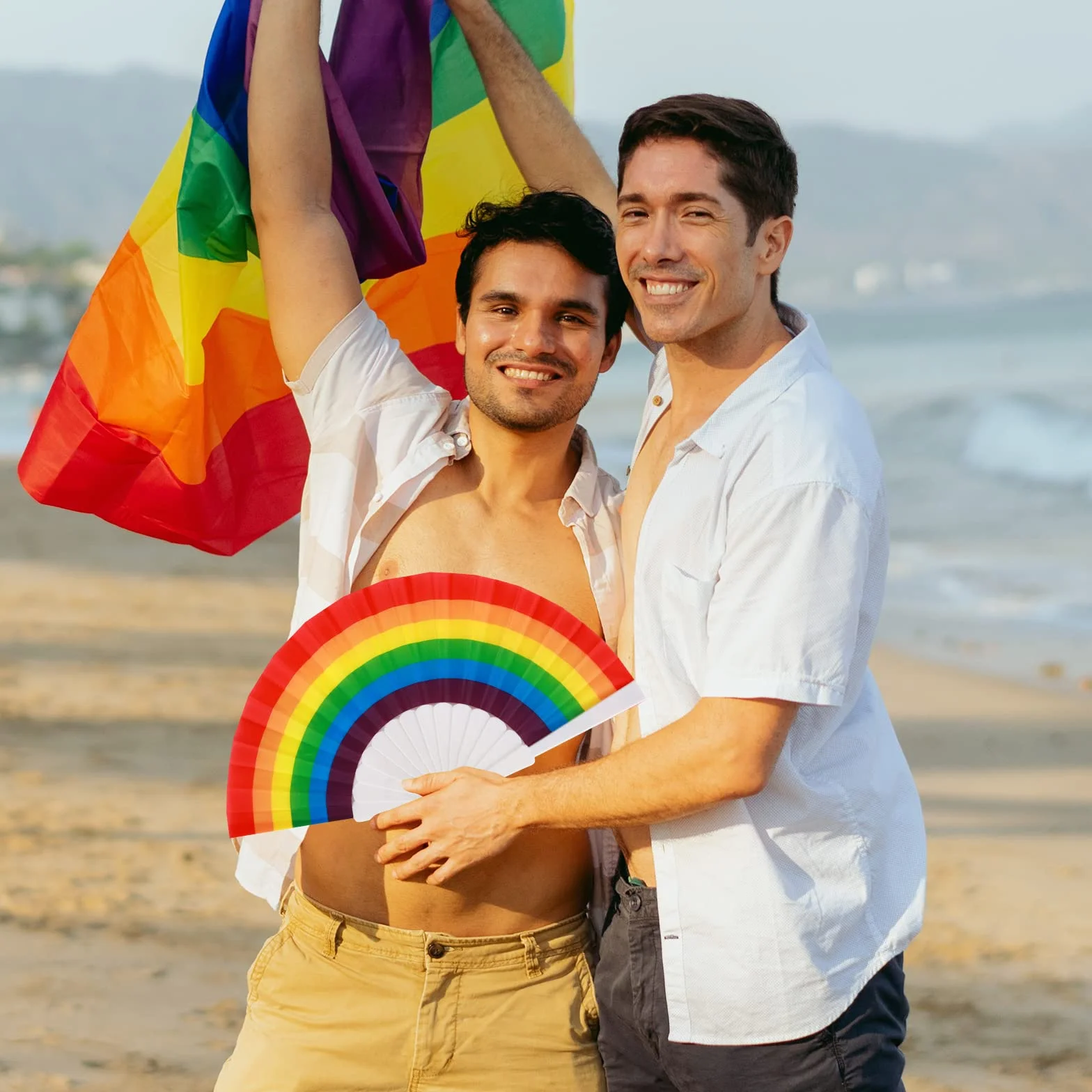 12 sztuk składanych wachlarzy ręcznych, tęczowe wachlarze do tańca, dekoracja na lato, tęczowe wachlarze, dekoracje, wachlarze składane, dla homoseksualistów, duma ręczna, składany wachlarz LGBTQ, akcesoria miesiące