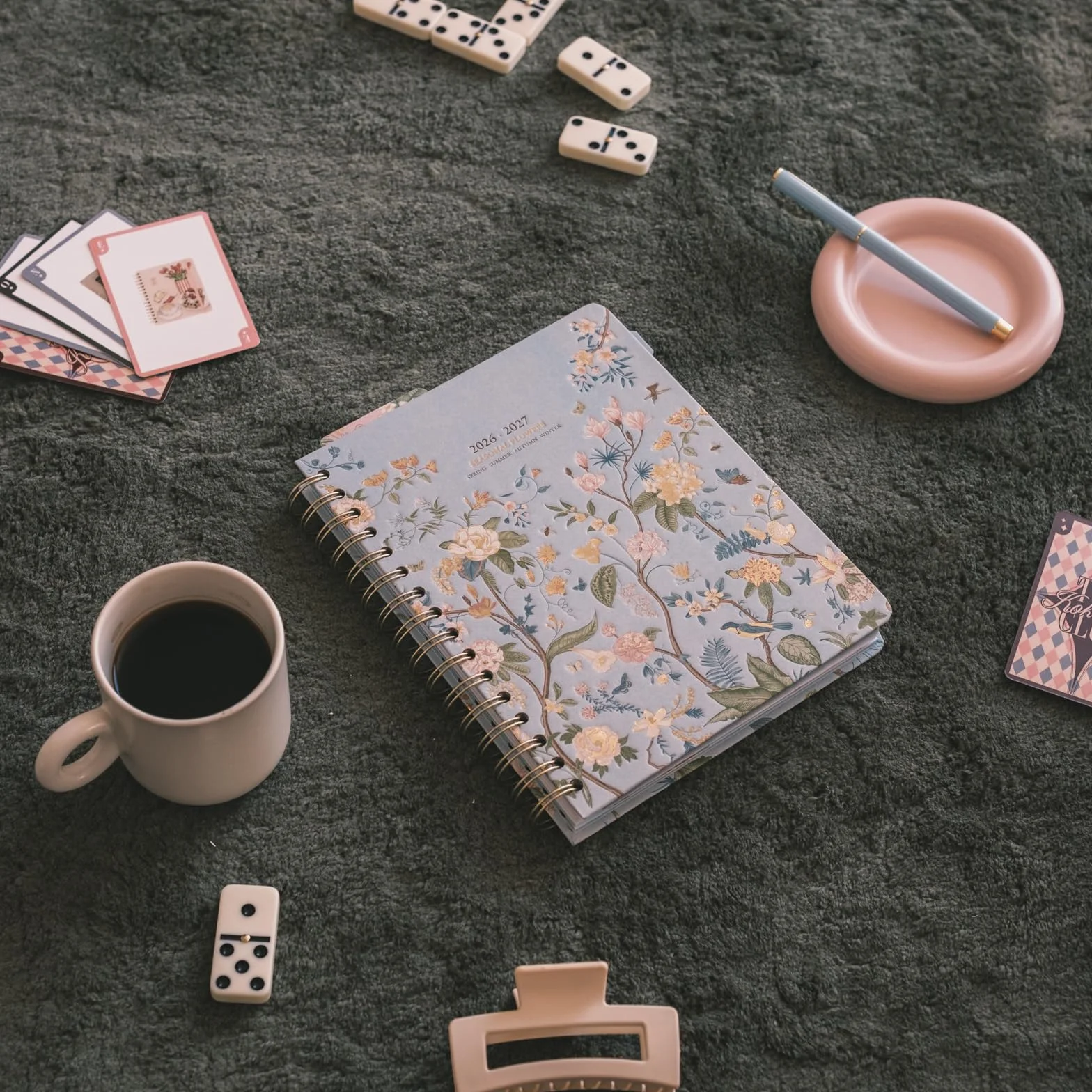 Kokonote Academic Diary 2026-2027 Week to View - Seasonal Flowers | Academic Planner 2026-2027, Mid Year Diary 2026 2027, Weekly Planner | Aesthetic Stationery Gifts