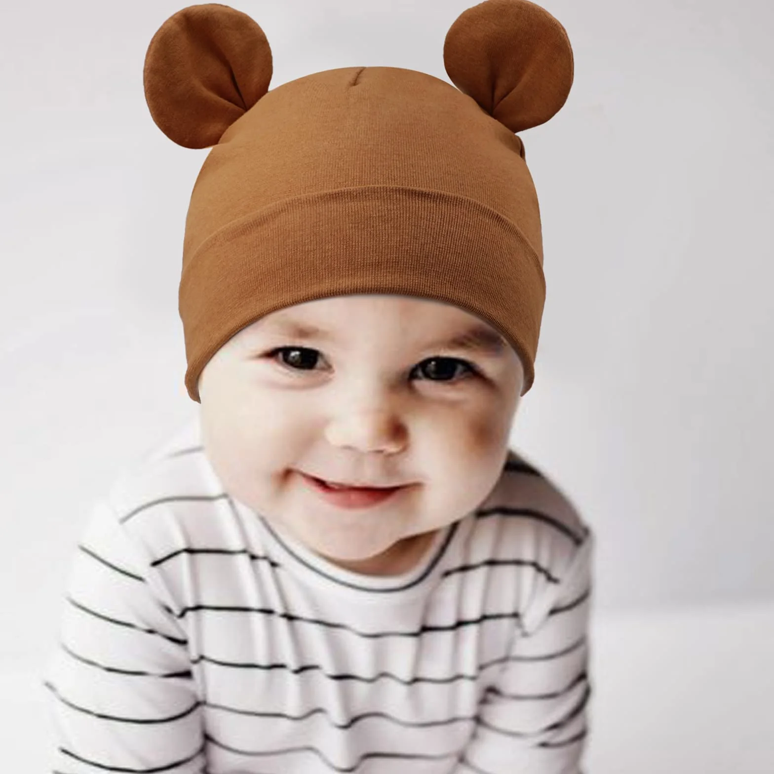 DRESHOW 4 Sztuk Czapka dla Niemowląt Noworodek Maluch Miękka Urocza Dzianinowa Czapka Czapki Szpitalne dla Chłopców Niemowląt Czapka Beanie