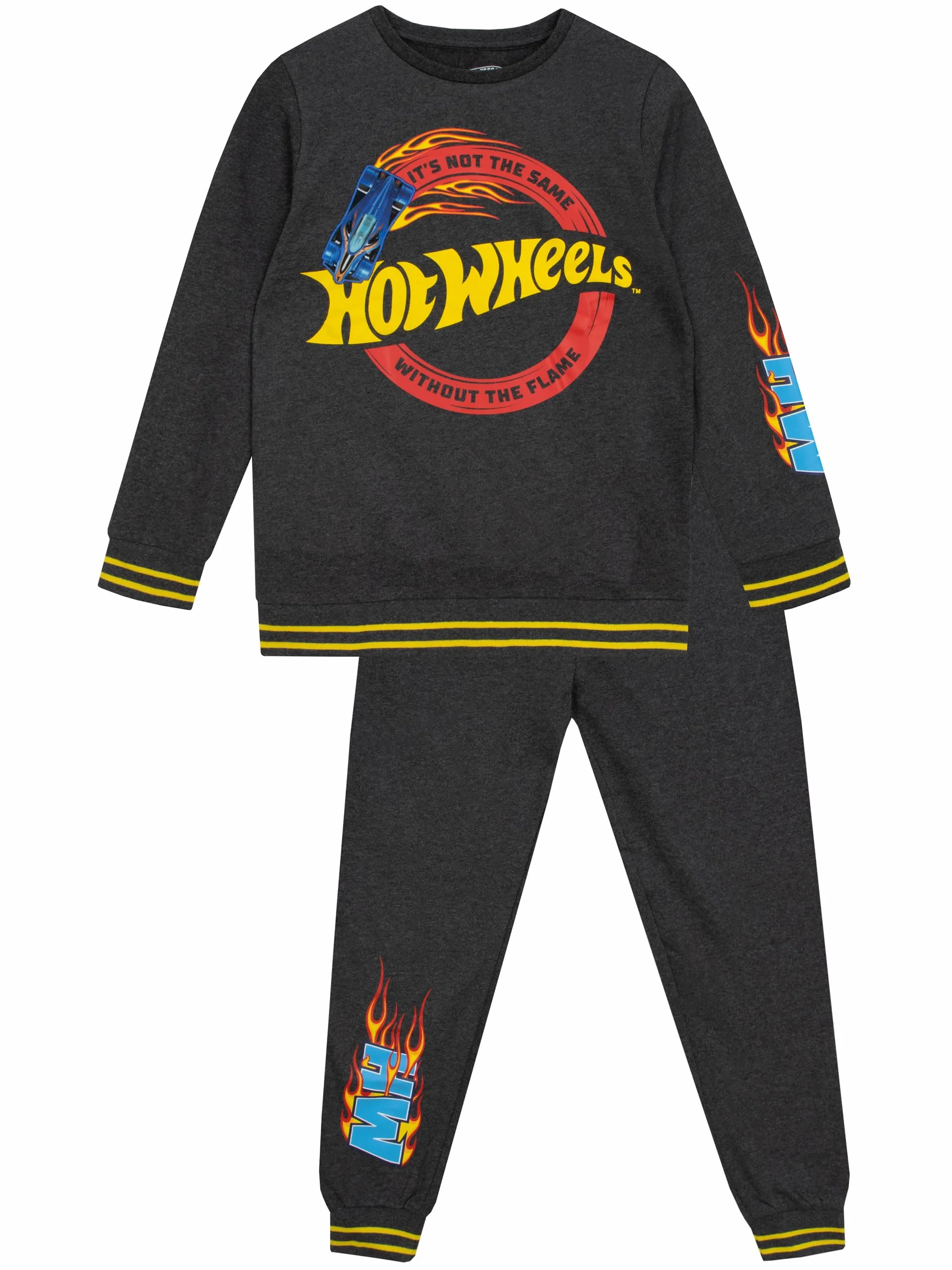 Zestaw swetra i joggerów Hot Wheels | Zestaw bluz i joggerów dla chłopców | Dres wyścigowy dla dzieci | Wiek od 3 do 13 lat