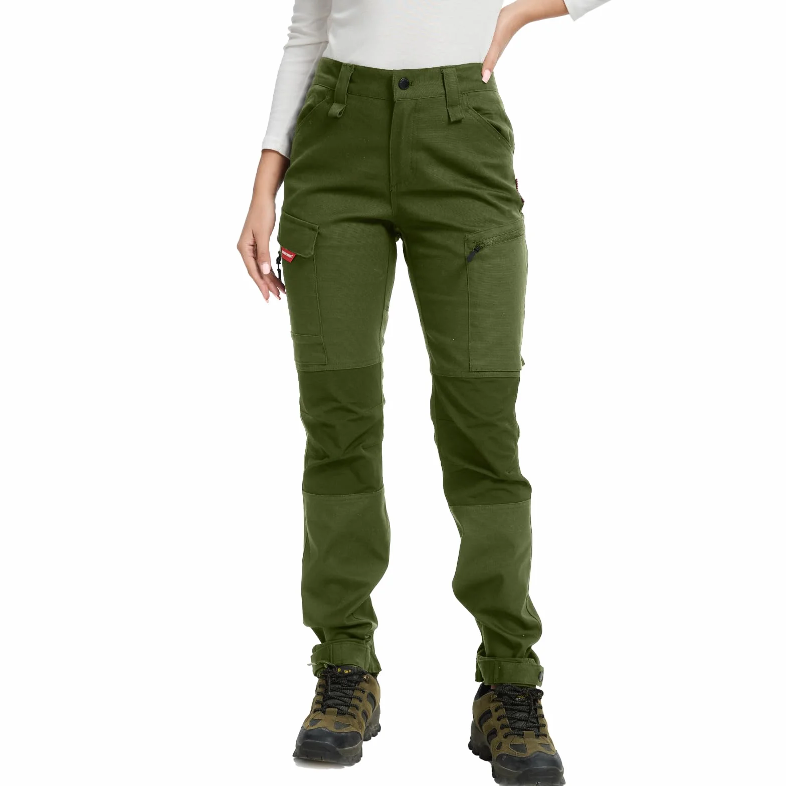 WORK IDEA Damskie spodnie trekkingowe, stretch-Slim Fit, wodoodporne, nadają się do aktywności na świeżym powietrzu