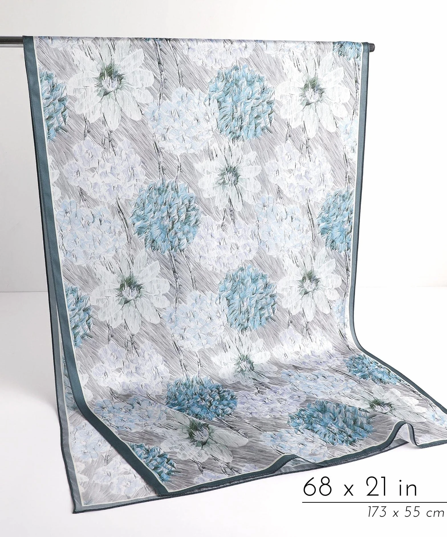 PoeticEHome Apaszka damska 170x53 cm z 100% jedwabiu morwowego, długi szalik na szyję i głowę z opakowaniem prezentowym