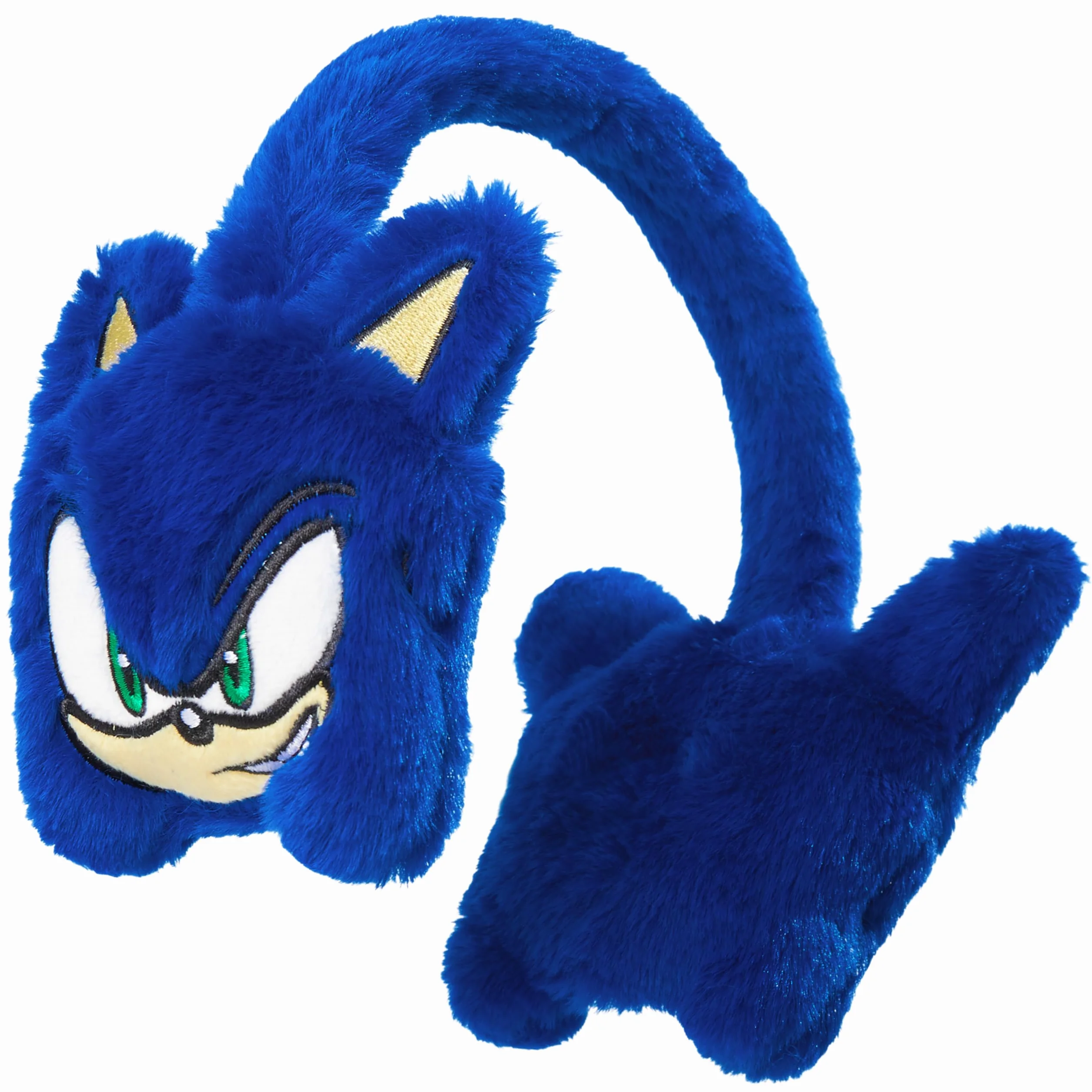 SONIC THE HEDGEHOG Puszyste nauszniki dla chłopców - przytulne prezenty dla chłopców, NIEBIESKI, Rozmiar uniwersalny