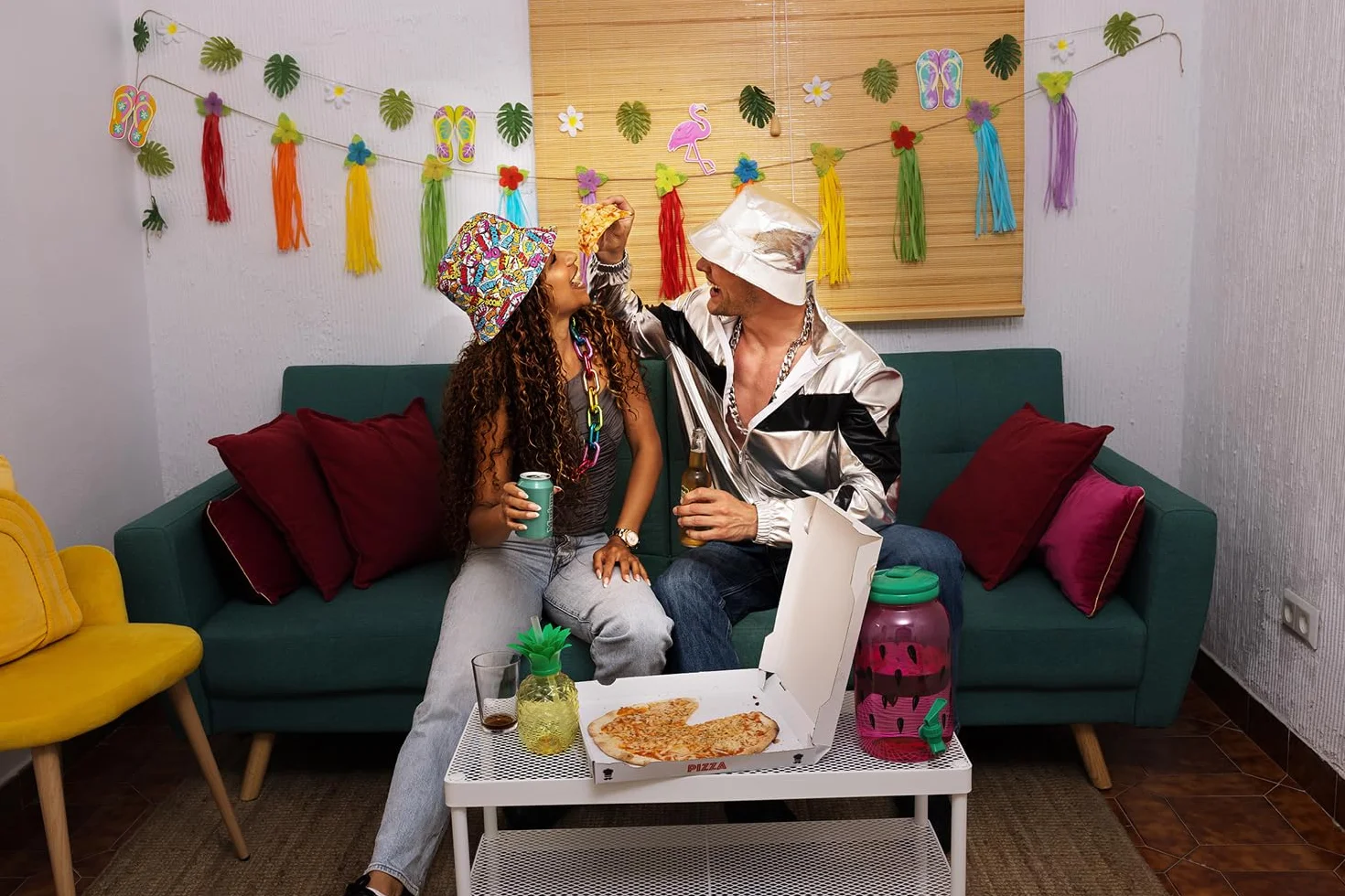 Boland - 64314 – naszyjnik Pimp, łańcuszek do kostiumów, na Halloween lub karnawał, biżuteria modowa, lata 70. i 80.