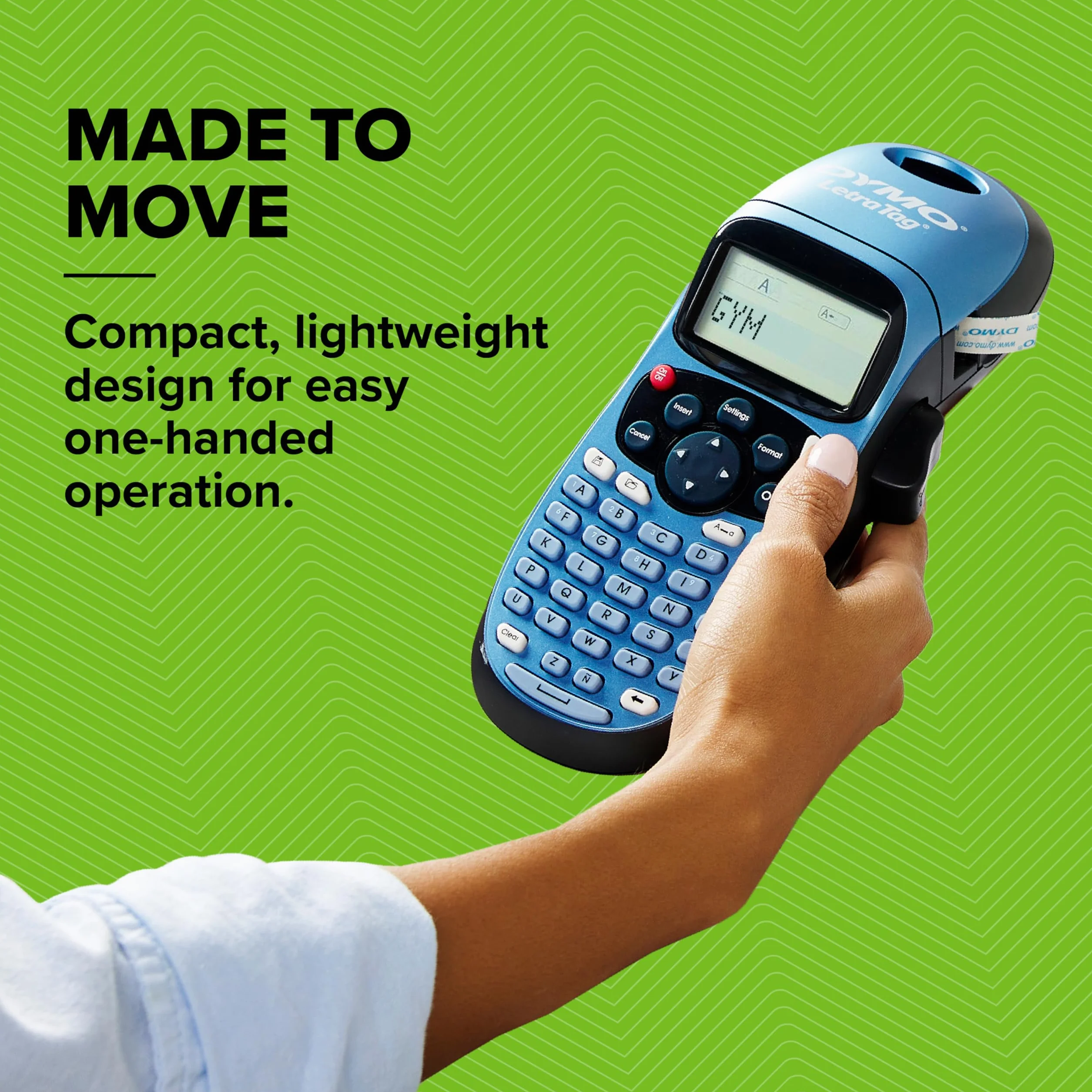 Dymo LetraTag LT-100H Label Maker Starter Kit | Ręczna drukarka etykiet | Z plastikową, papierową i przezroczystą taśmą etykietową | Idealna do biura lub domu