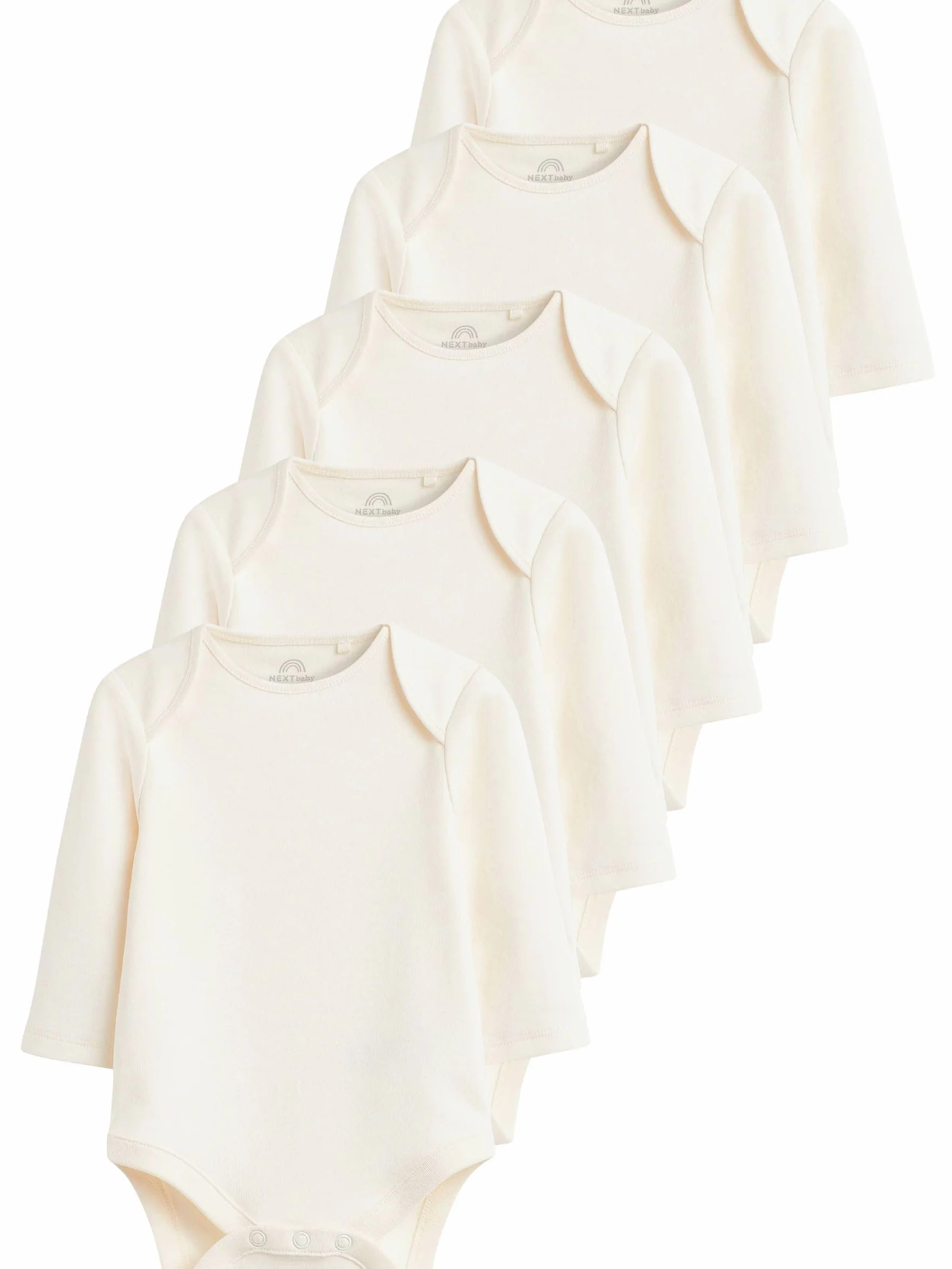NEXT Noworodki unisex Zestaw 5 body niemowlęcych z długim rękawem Essential