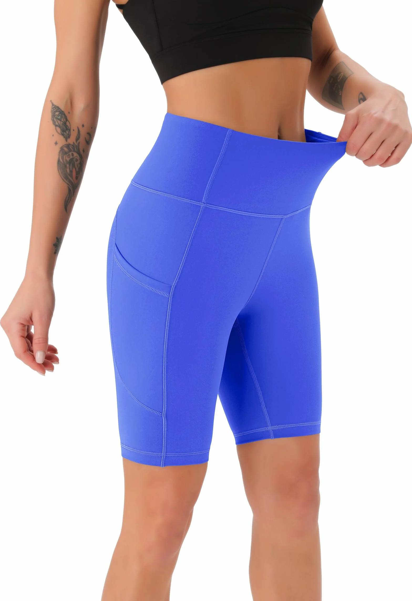 Persit Damskie legginsy sportowe z kieszeniami, nieprzezroczyste spodnie sportowe, spodnie do jogi, streetwear