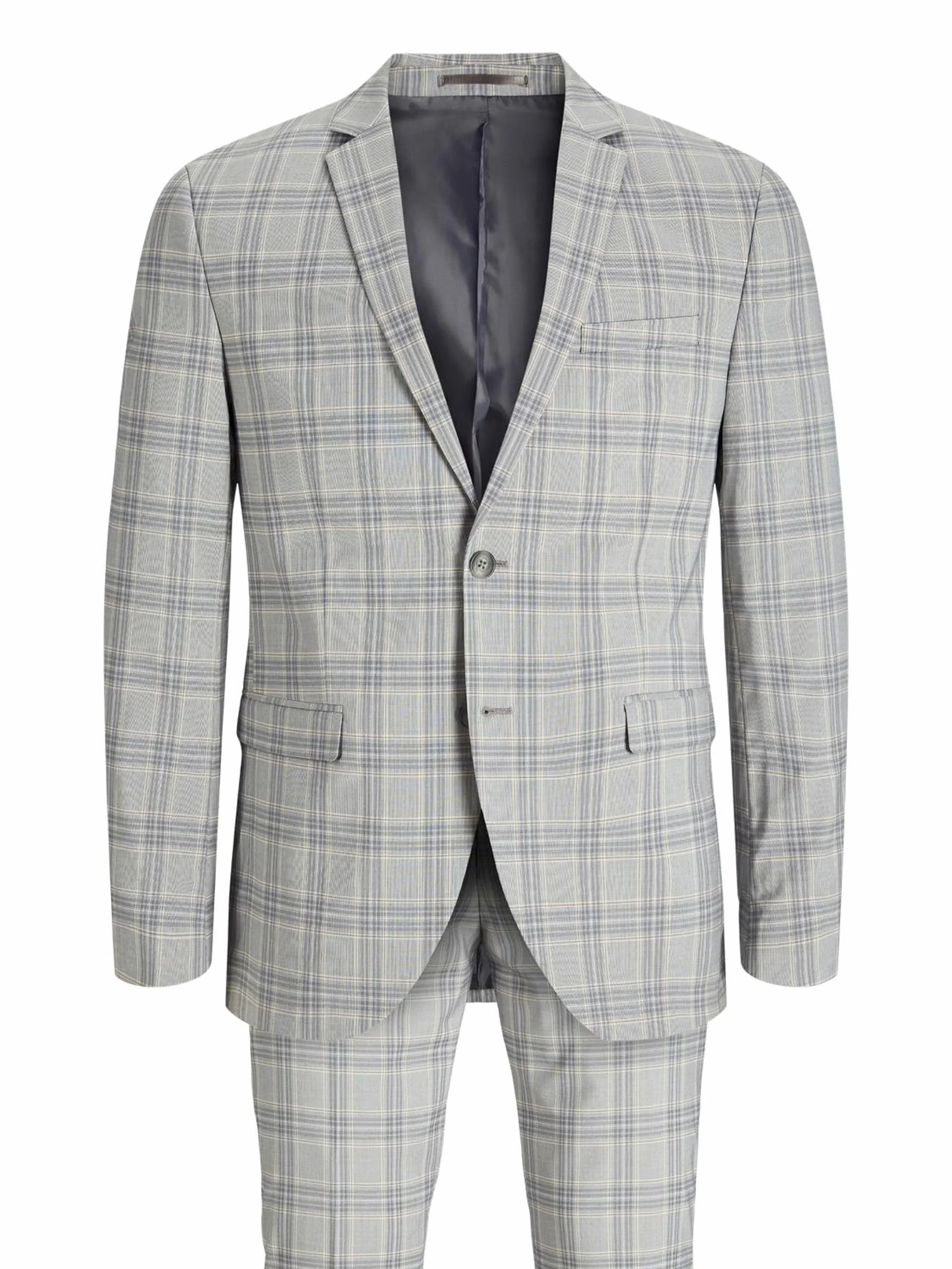 JACK & JONES Jprfranco Check Suit Sn garnitur męski, Griffin/Checks: super slim fit, 52