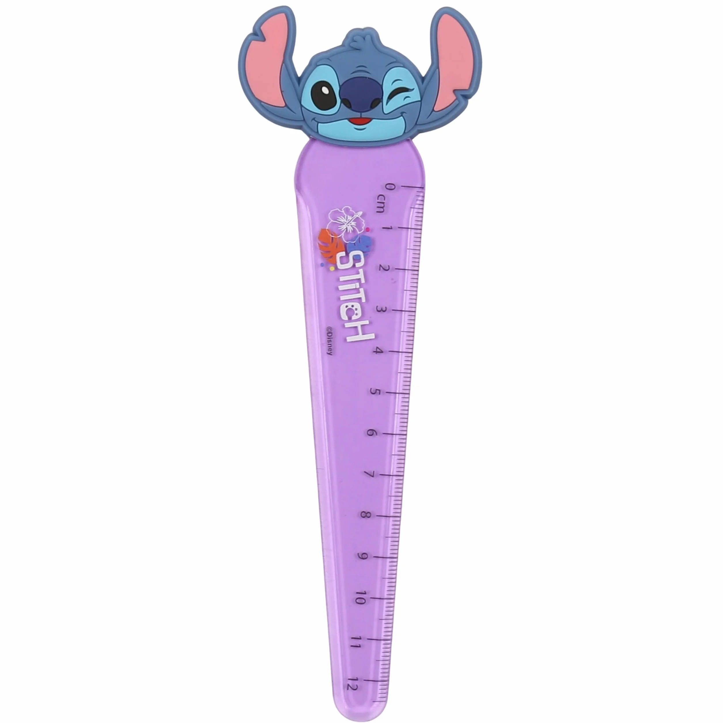 Stitch Linijka dla dzieci, z figurką, szkolna 12 cm
