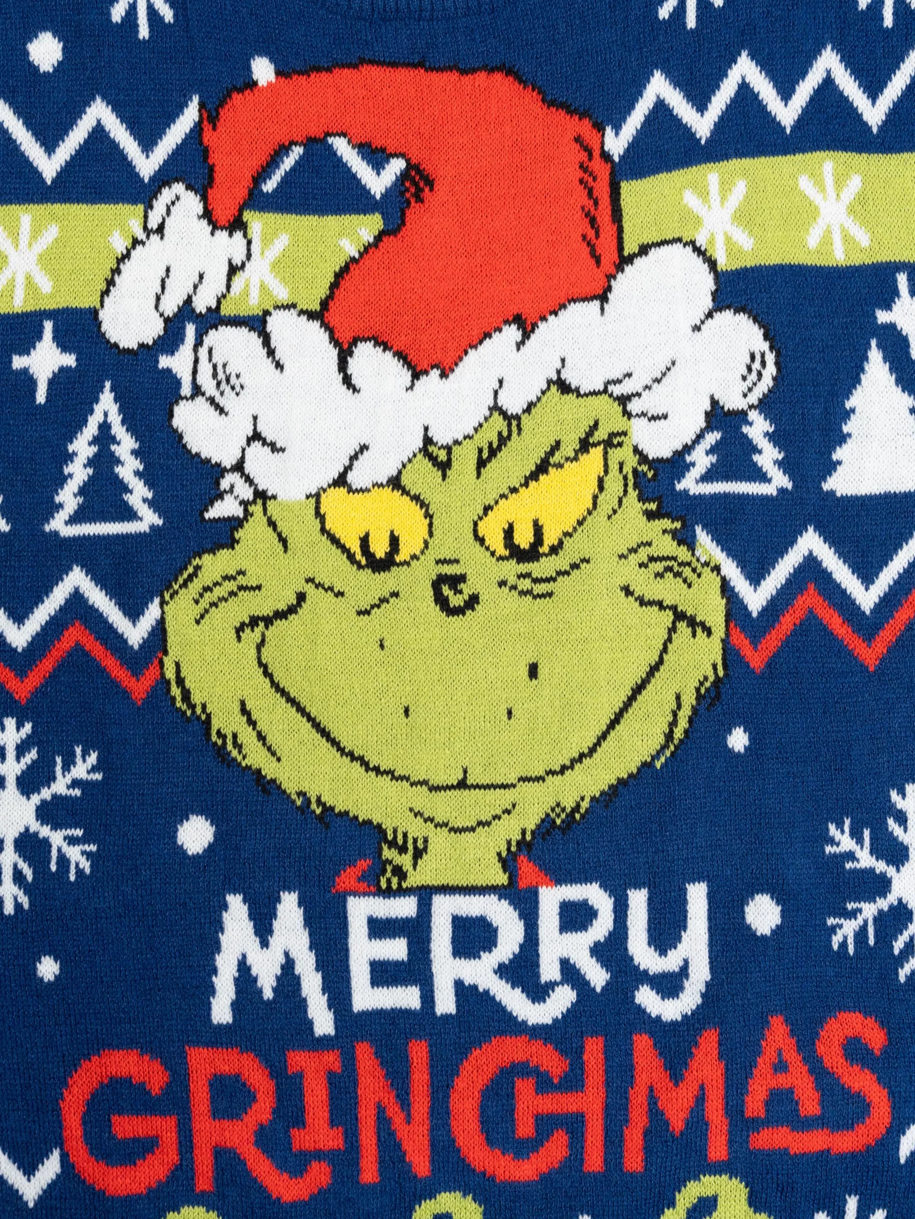 United Labels The Grinch sweter bożonarodzeniowy dla dzieci – Merry Grinchmas zimowa dzianina bluza Ugly Christmas Sweater Boże Narodzenie niebieski