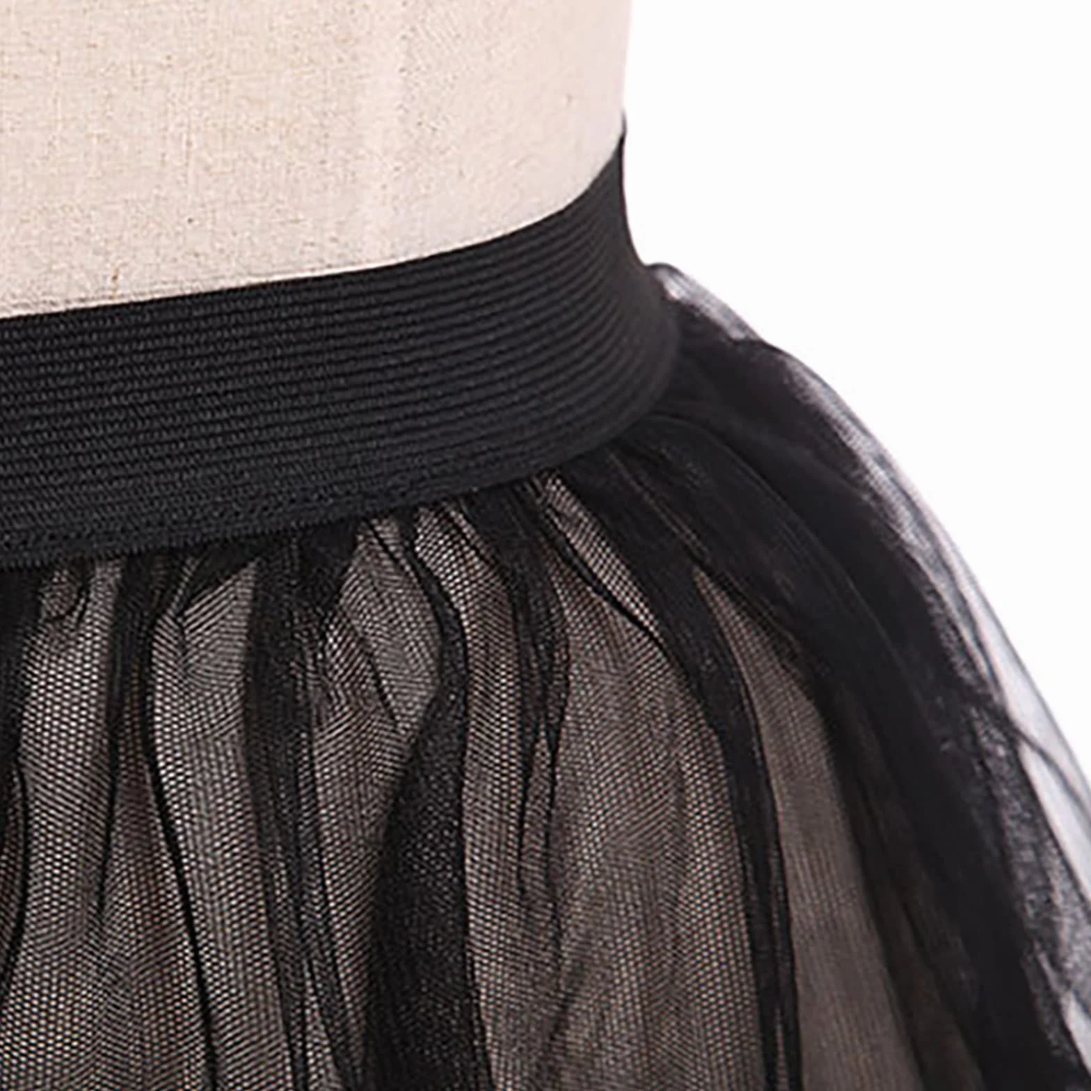 Spódnica tutu damska w stylu lat 80., krótka, klasyczna, mini spódniczka, elastyczna, wysoka talia, halka, retro, jednokolorowa, odświętna spódnica na karnawał, na wesele, imprezę, do tańca