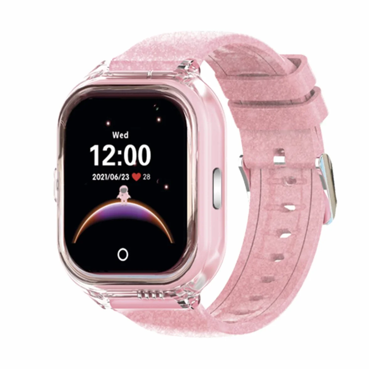 Save Family Enjoy. Smartwatch dla dzieci. 7 zabawnych gier. Połączenia wideo, wideo, identyfikacja numeru, muzyka, krokomierz. Dziecięcy zegarek GPS, aparat, SOS, wodoodporny. Smartwatch (Różowy)