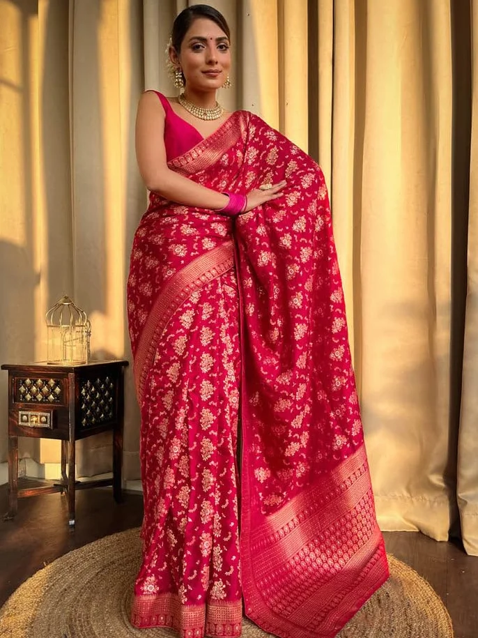 KULIA® Bollywood sari z nieszytą bluzką etniczna ogień tkactwo banarasi żakardowe niebieskie kanjivaram sari indyjska odzież imprezowa prezenty ślubne