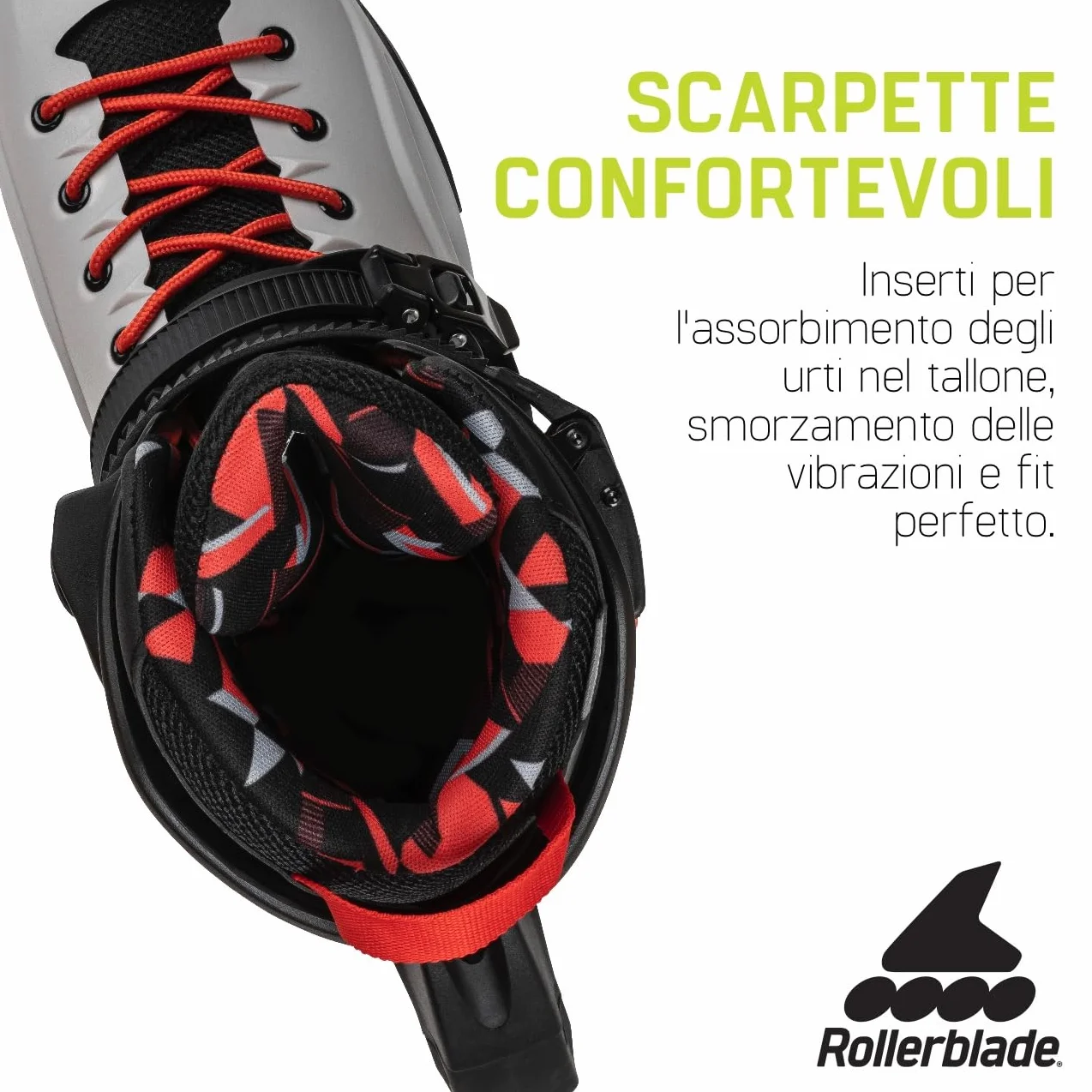 Rollerblade Męskie łyżworolki Rb Pro X, szare/Warm Red, 250
