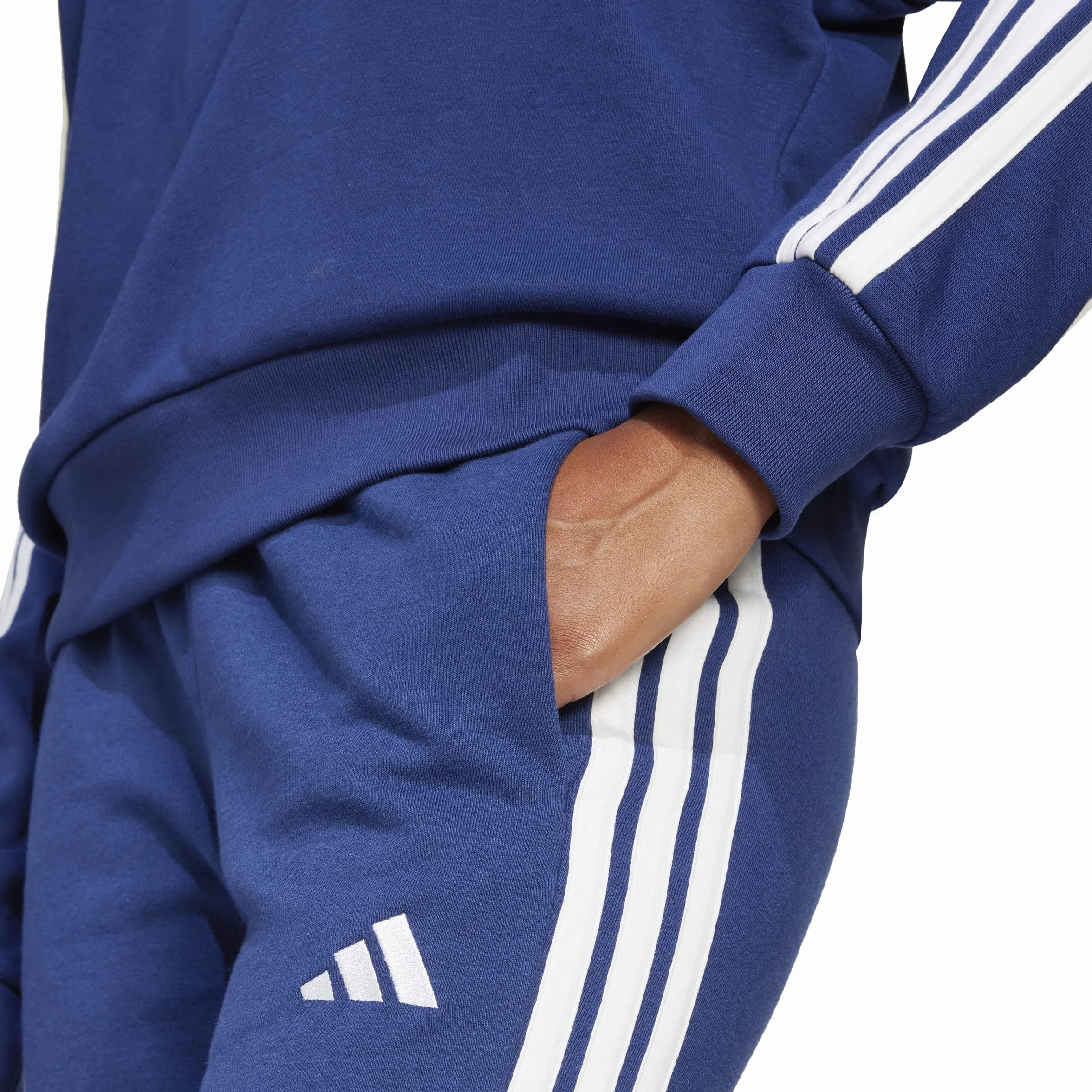 adidas Essentials 3-stripes French Terry Cuffed Pants - Spodnie golfowe Kobiety