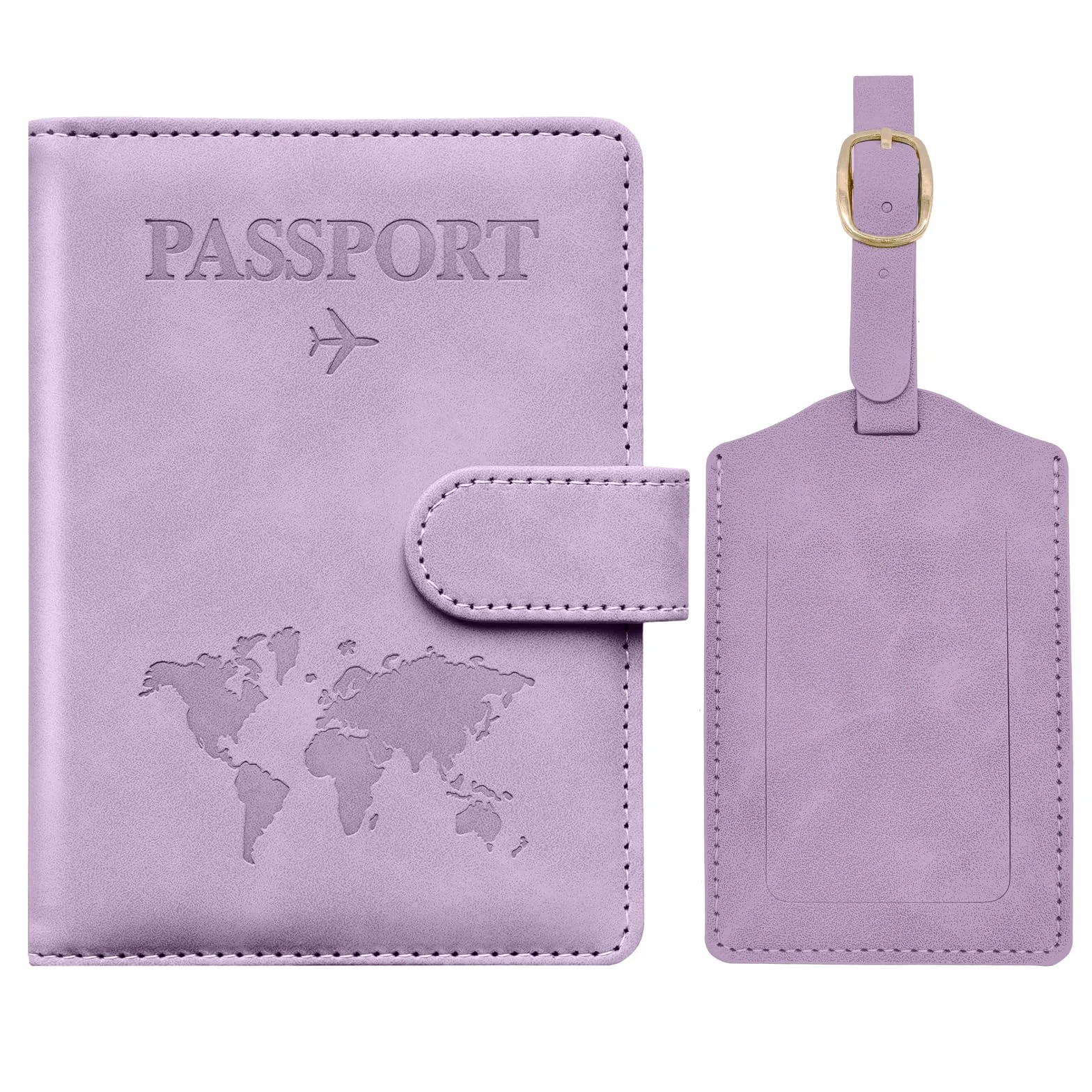 Toctax Etui na paszport podróżny blokada RFID etui na paszport ze skóry PU Portfel paszportowy na dokumenty z magnetyczną klamrą, B-violet, 11 cm x 15 cm x 1.8 cm, Nowoczesny