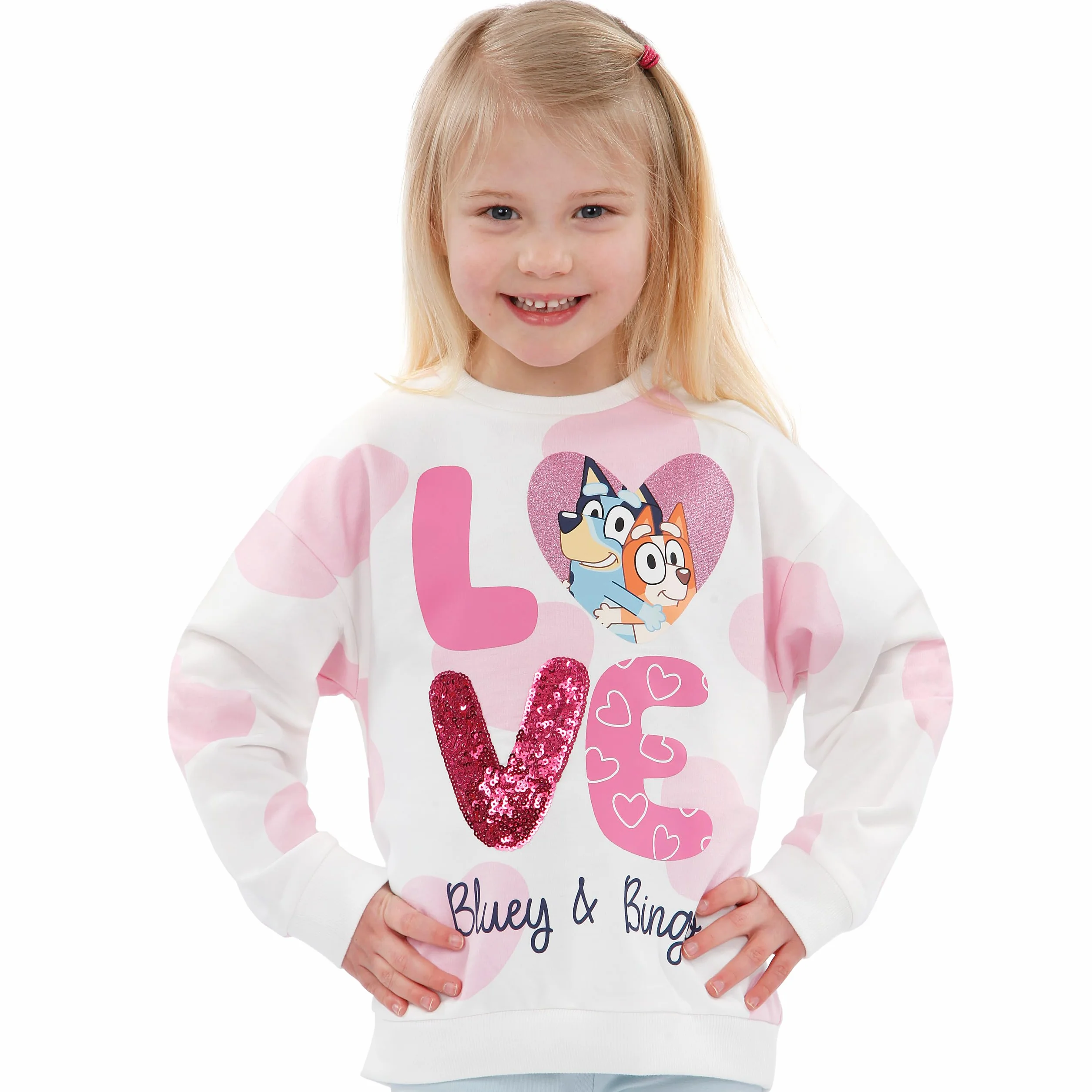 Bluza Bluey | Bluza Dziewczęca z Cekinami | Bluzy Dziewczęce z Bawełny 100%