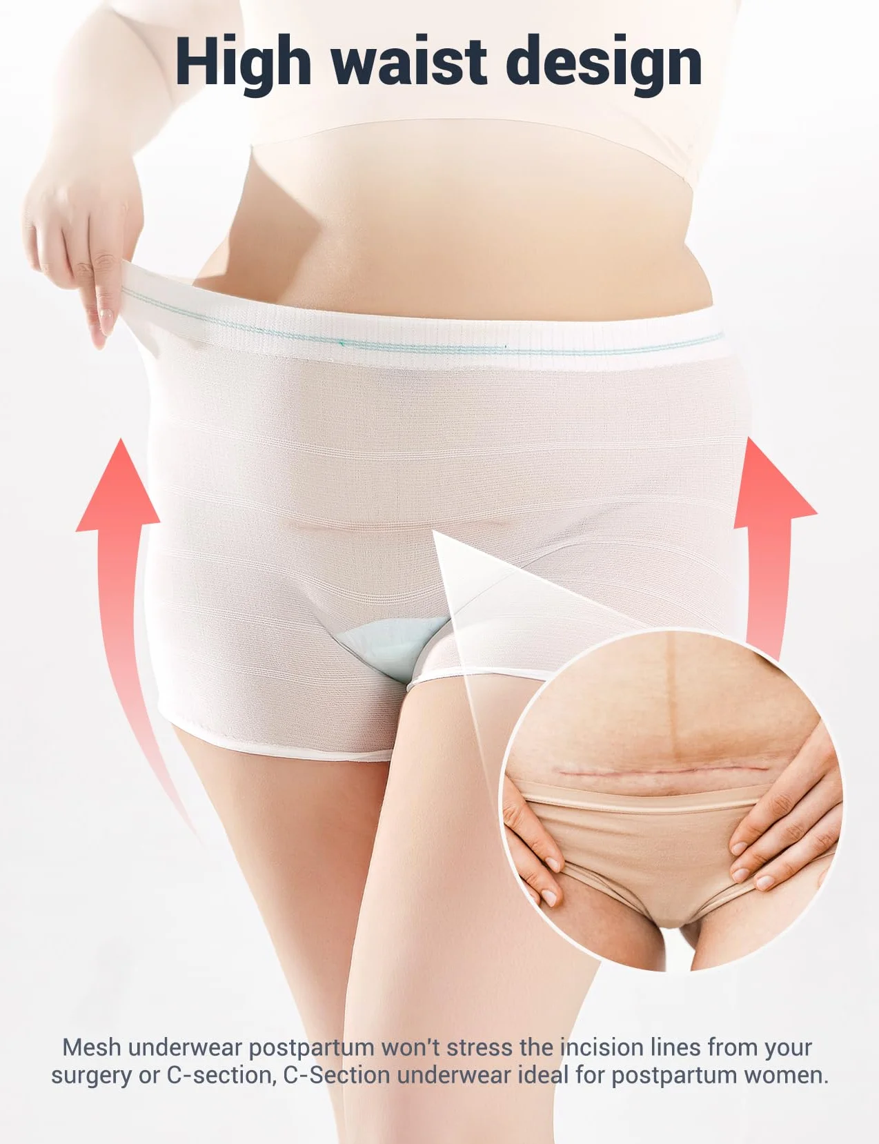 HANSILK Disposable Maternity Knickers Postporum bielizna oddychająca i rozciągliwe spodnie o wysokiej gęstości